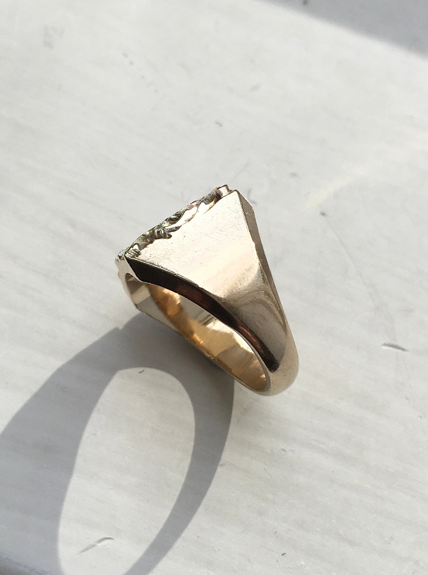 Vintage 1970s 9ct Tri-Colour Ring