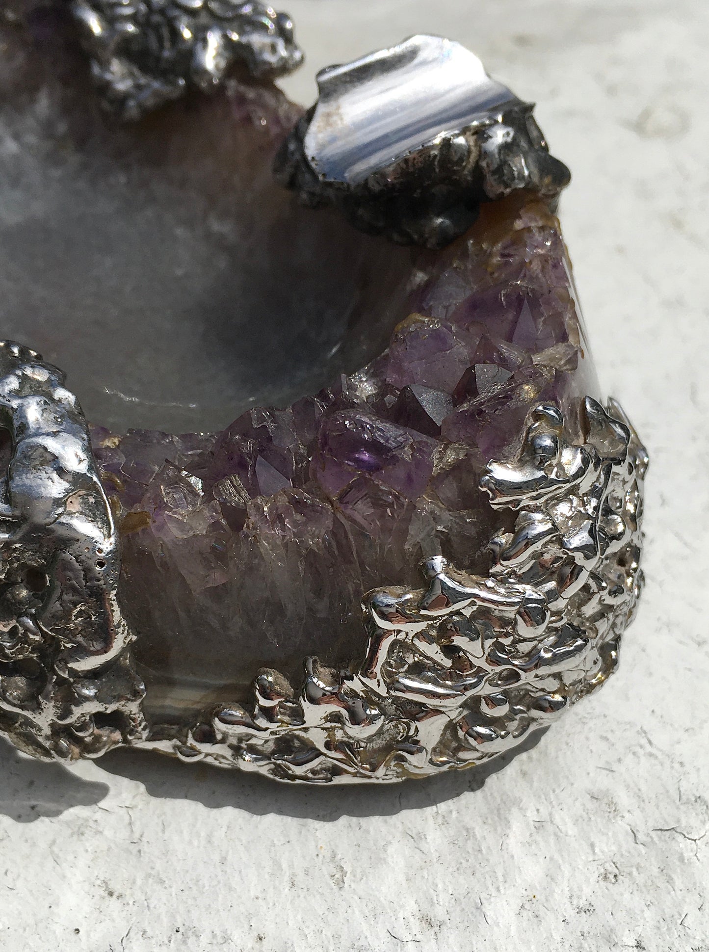 Vintage Amethyst Cigar Ashtray