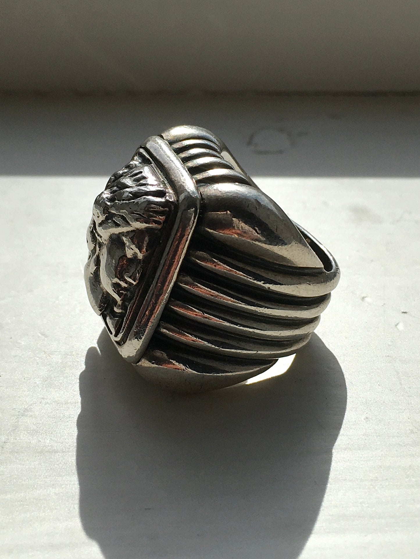 Sterling Silver Relief Ring