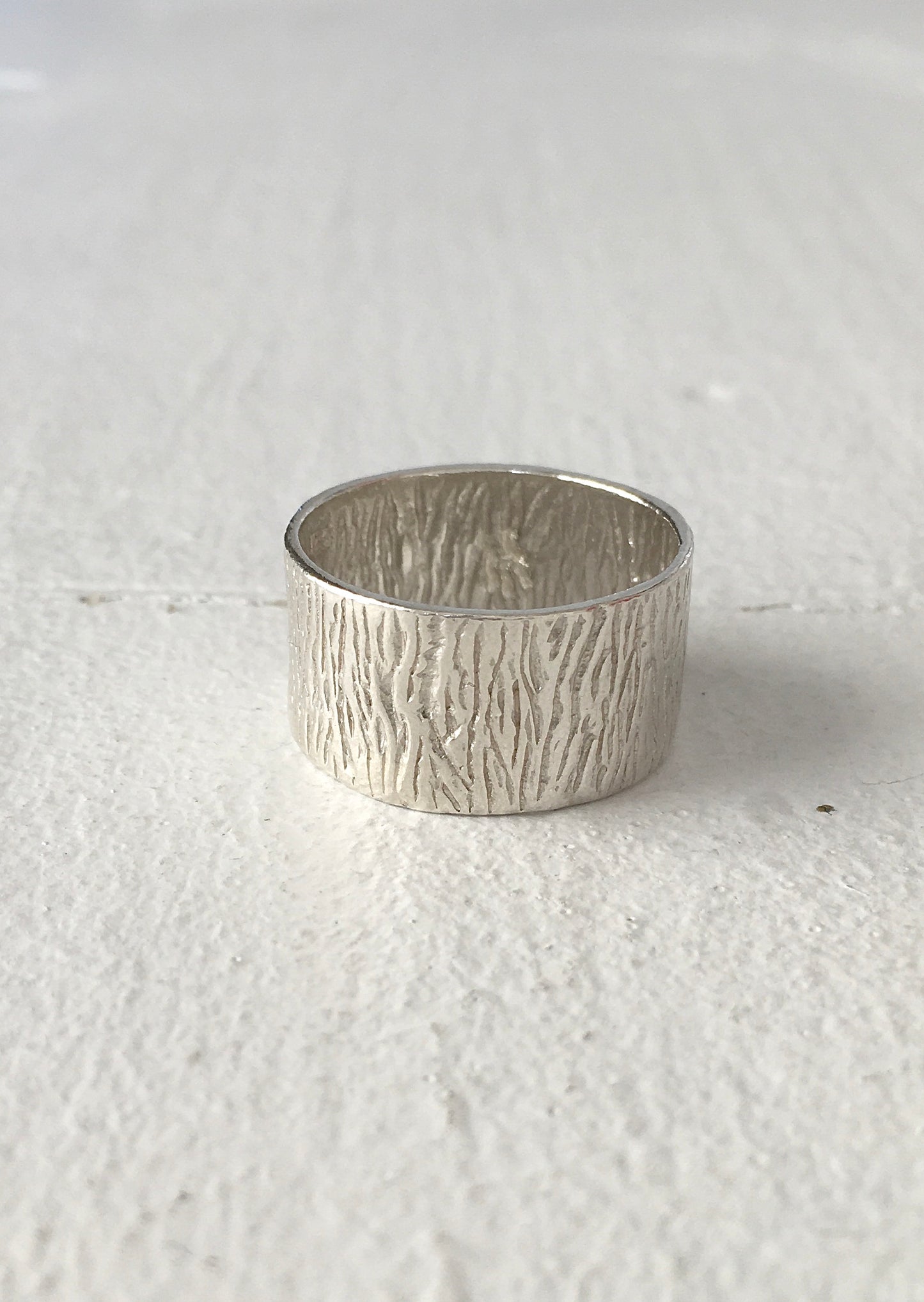 Sterling Silver Bark Ring