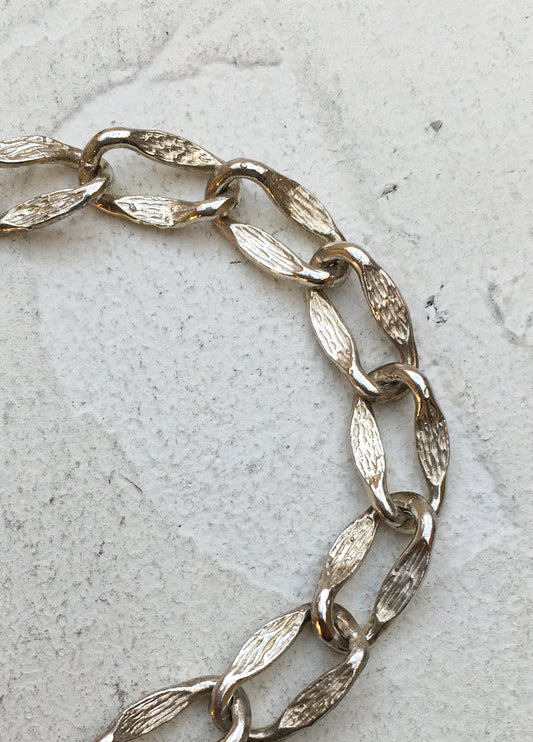 Vintage 1970s Sterling Silver Bark Effect