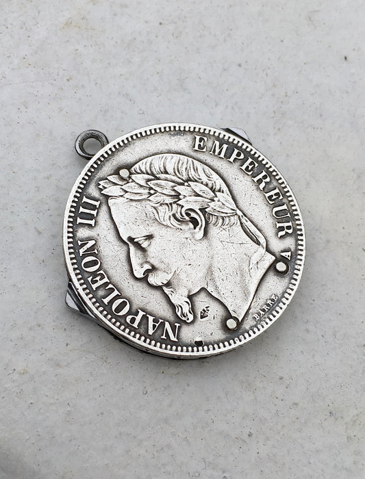 Silver Eloi Pernet 5 Franc Coin Knife