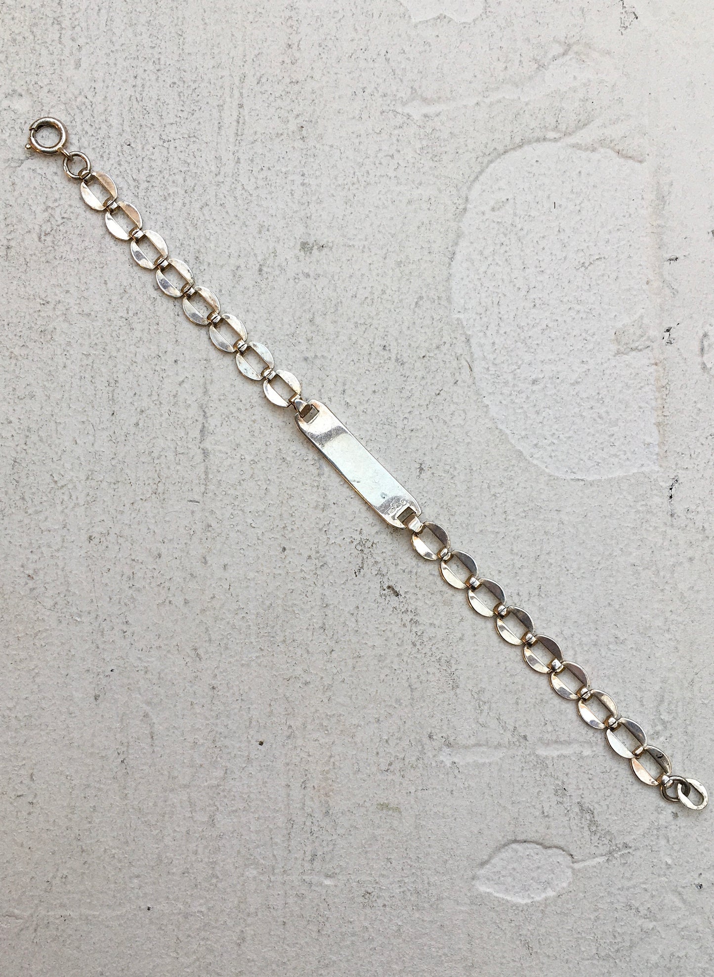 Vintage 1970s Sterling Silver Identity Bracelet