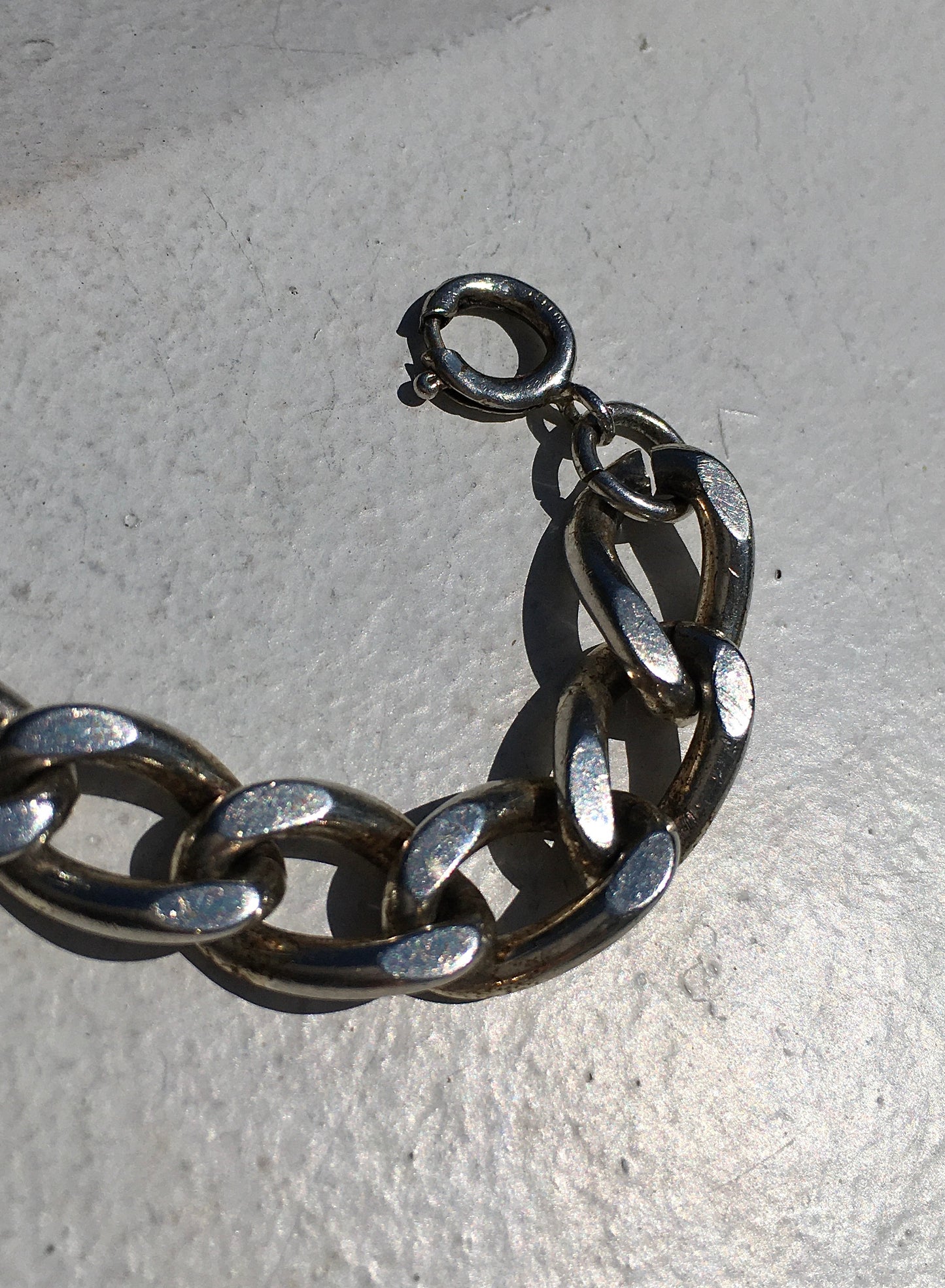 Vintage 1970s Sterling Silver Identity Bracelet
