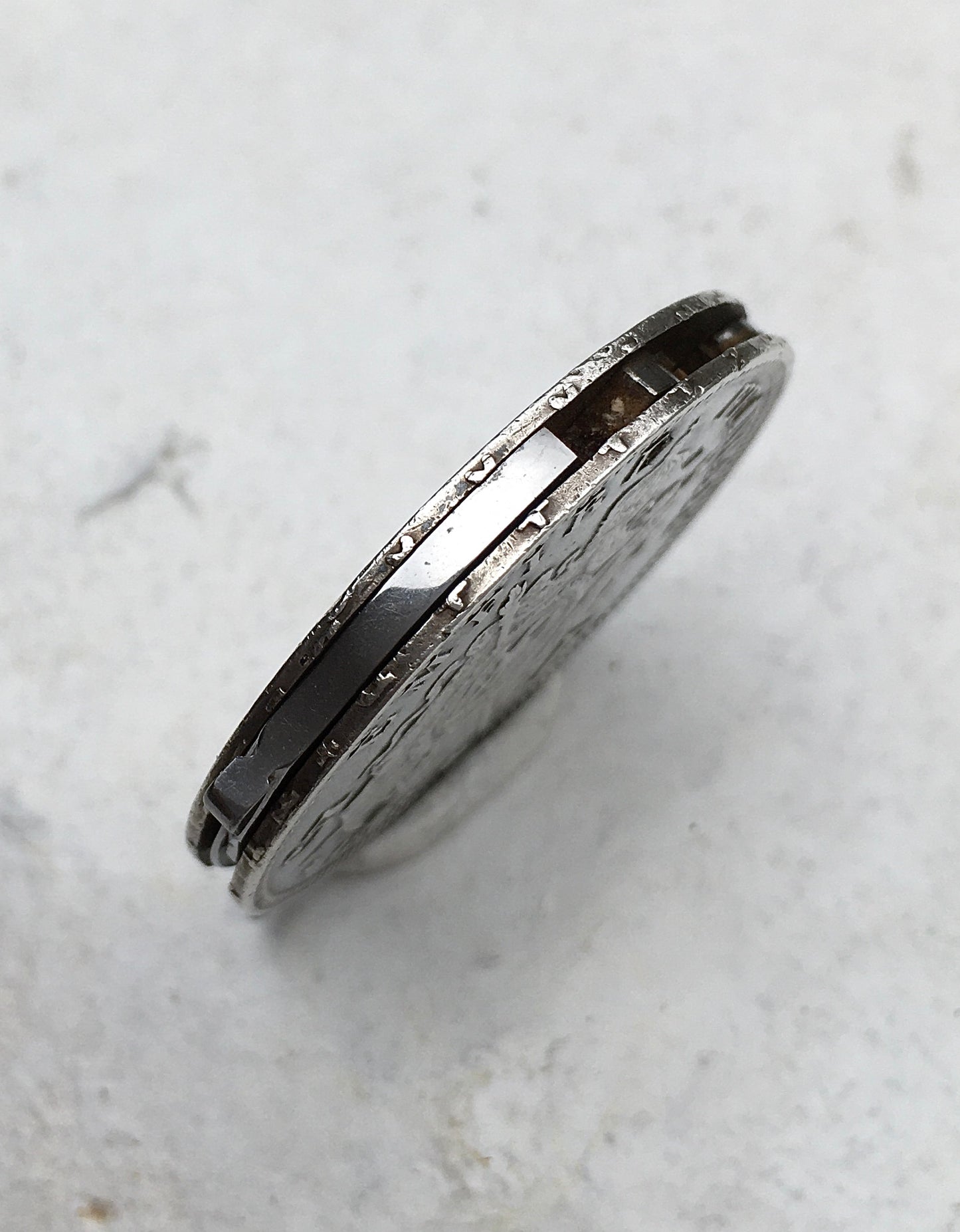 Silver Eloi Pernet 5 Franc Coin Knife