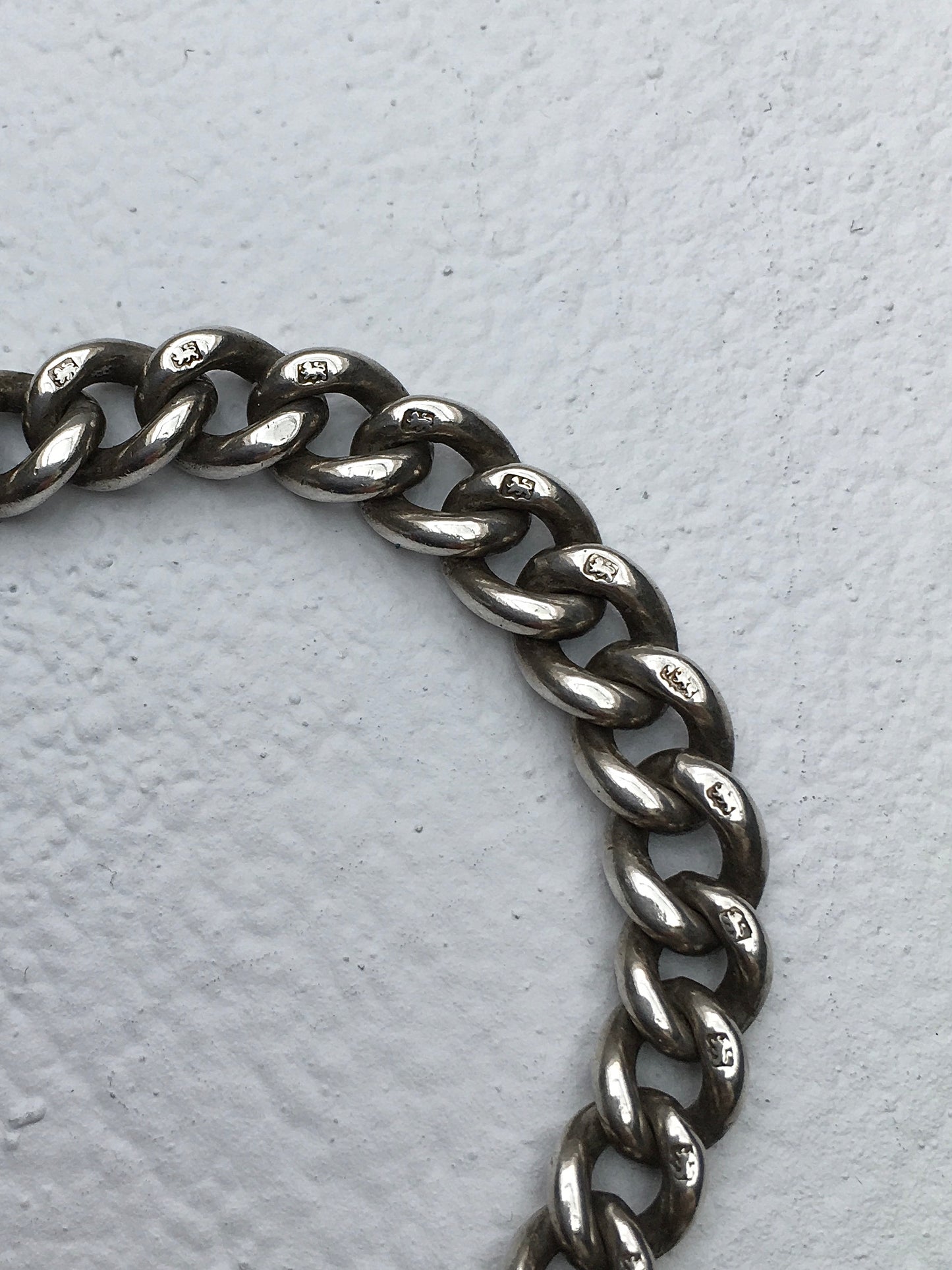 Antique Edwardian Sterling Silver Fob Watch Chain