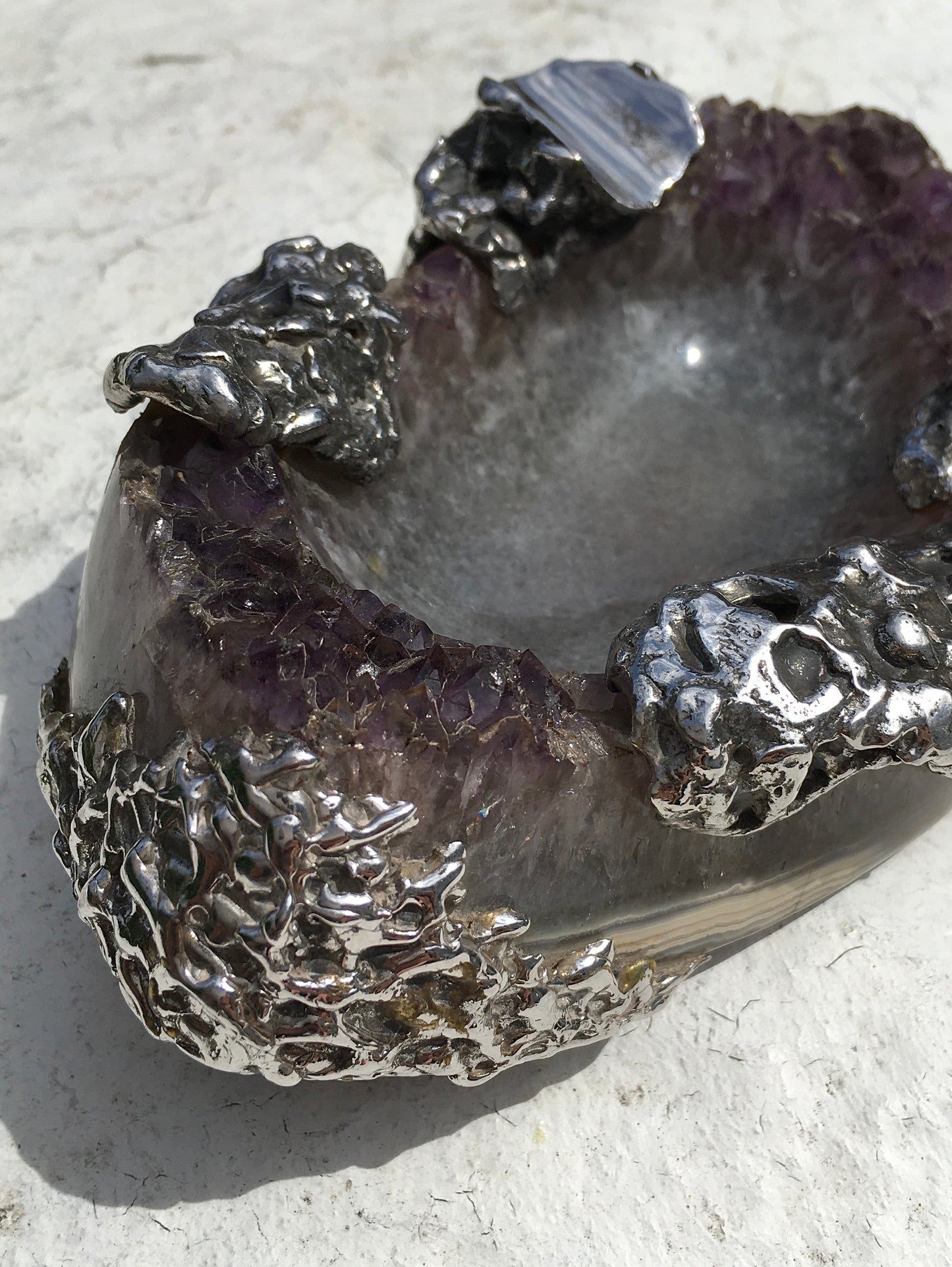 Vintage Amethyst Cigar Ashtray