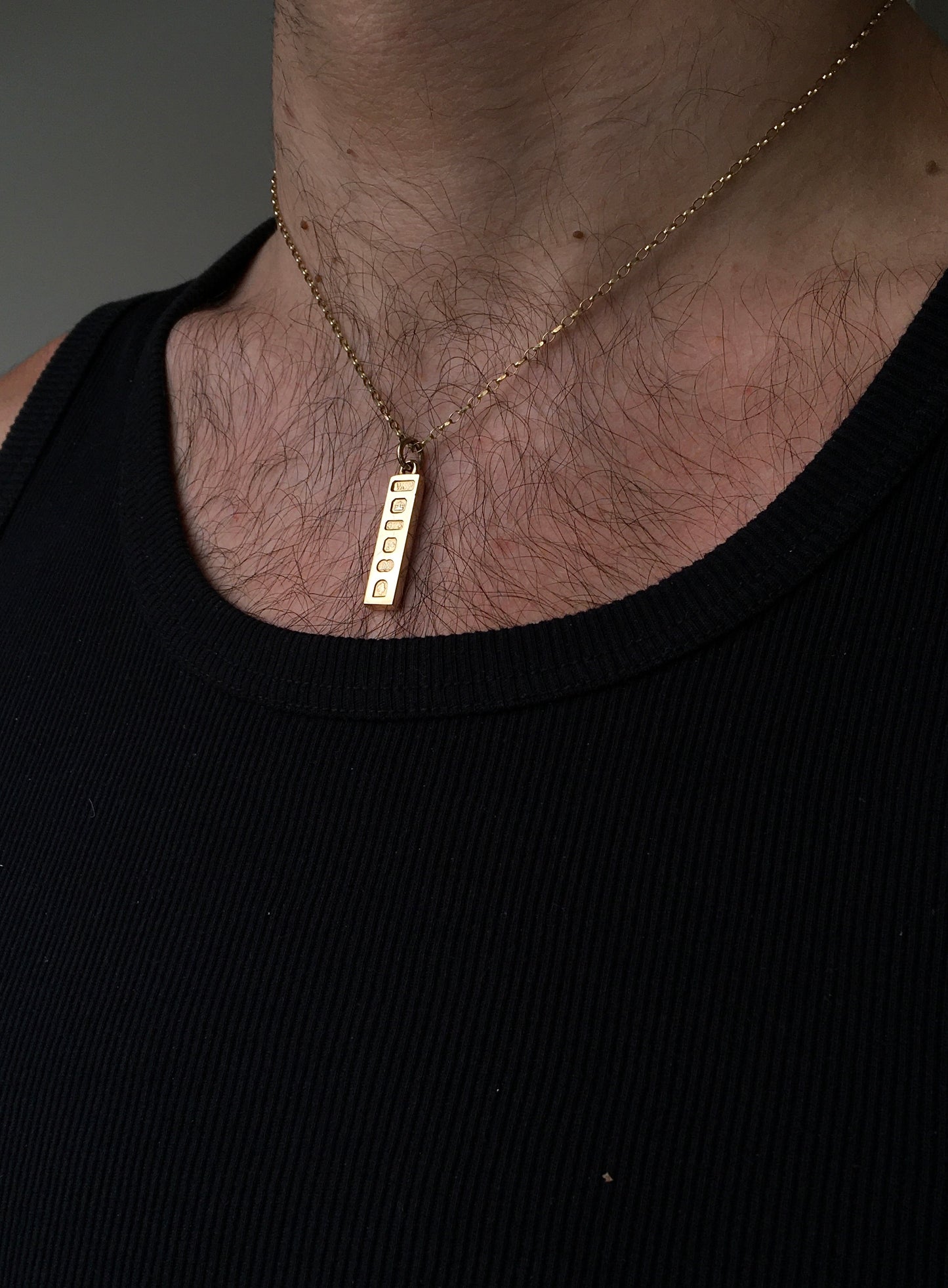 9ct Gold Ingot x Chain