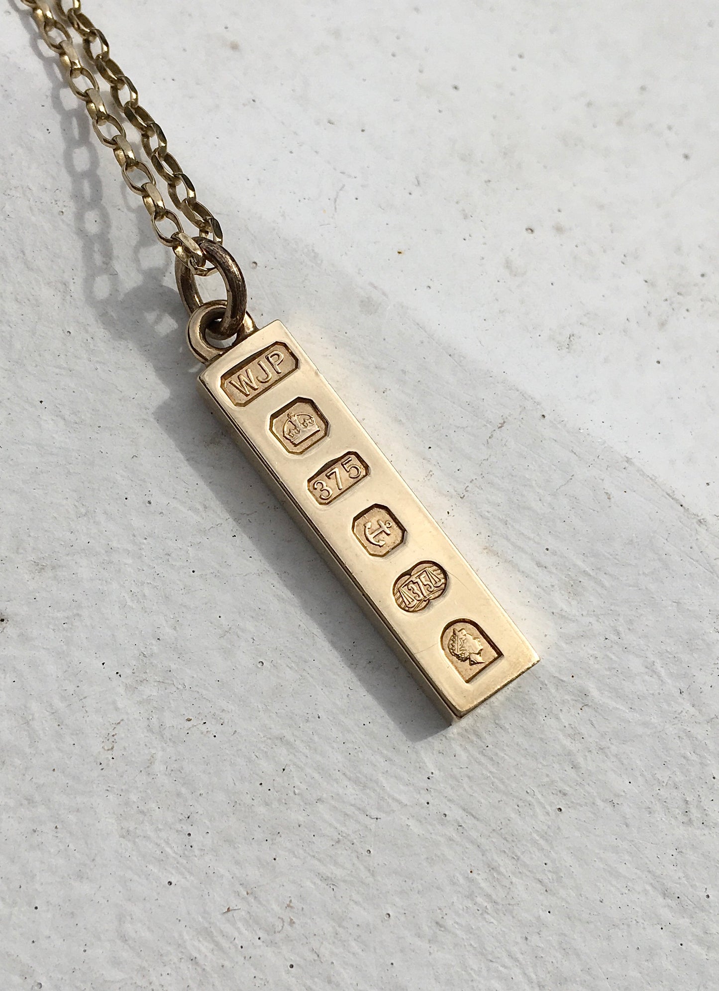 9ct Gold Ingot x Chain