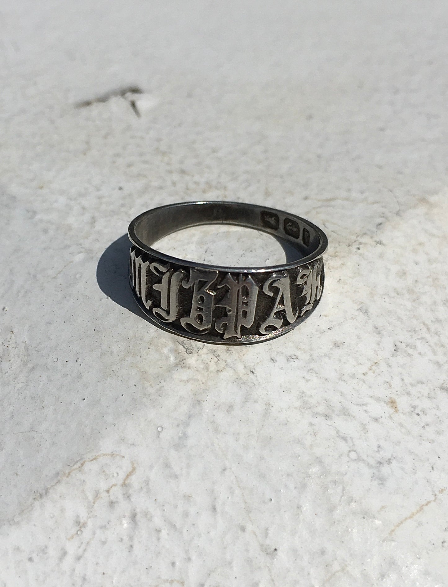 Antique Victorian Sterling Silver Mizpah Ring