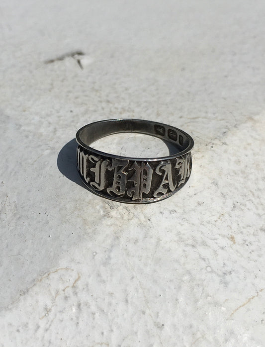 Antique Victorian Sterling Silver Mizpah Ring