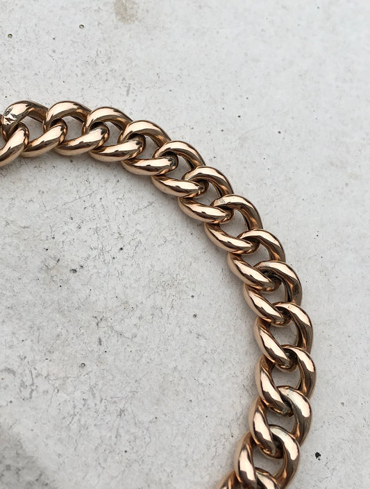 1970s Rose Gold Curb Bracelet