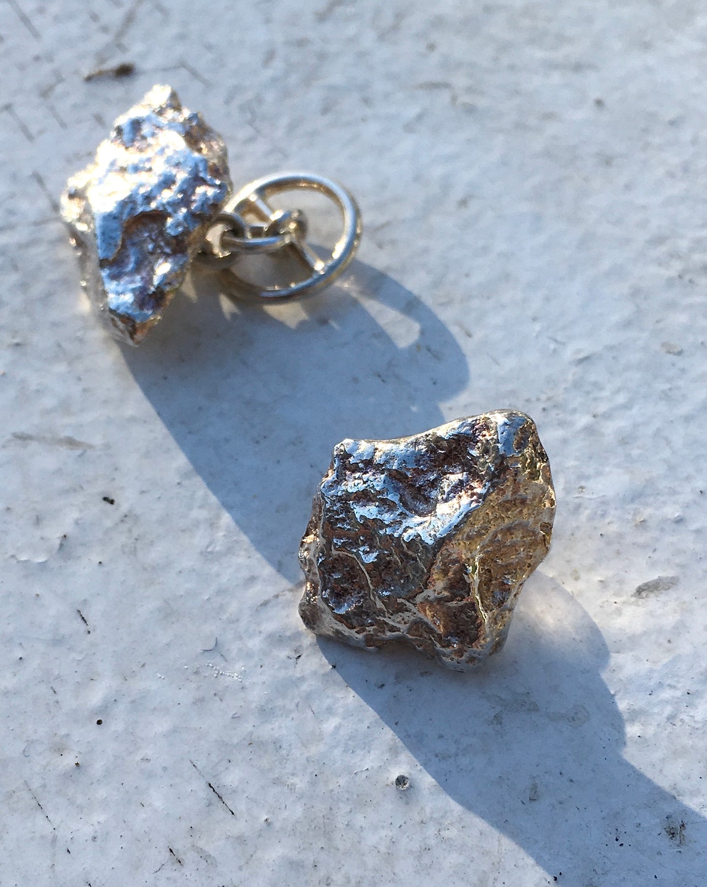 1970s Sterling Silver Nugget Cufflinks