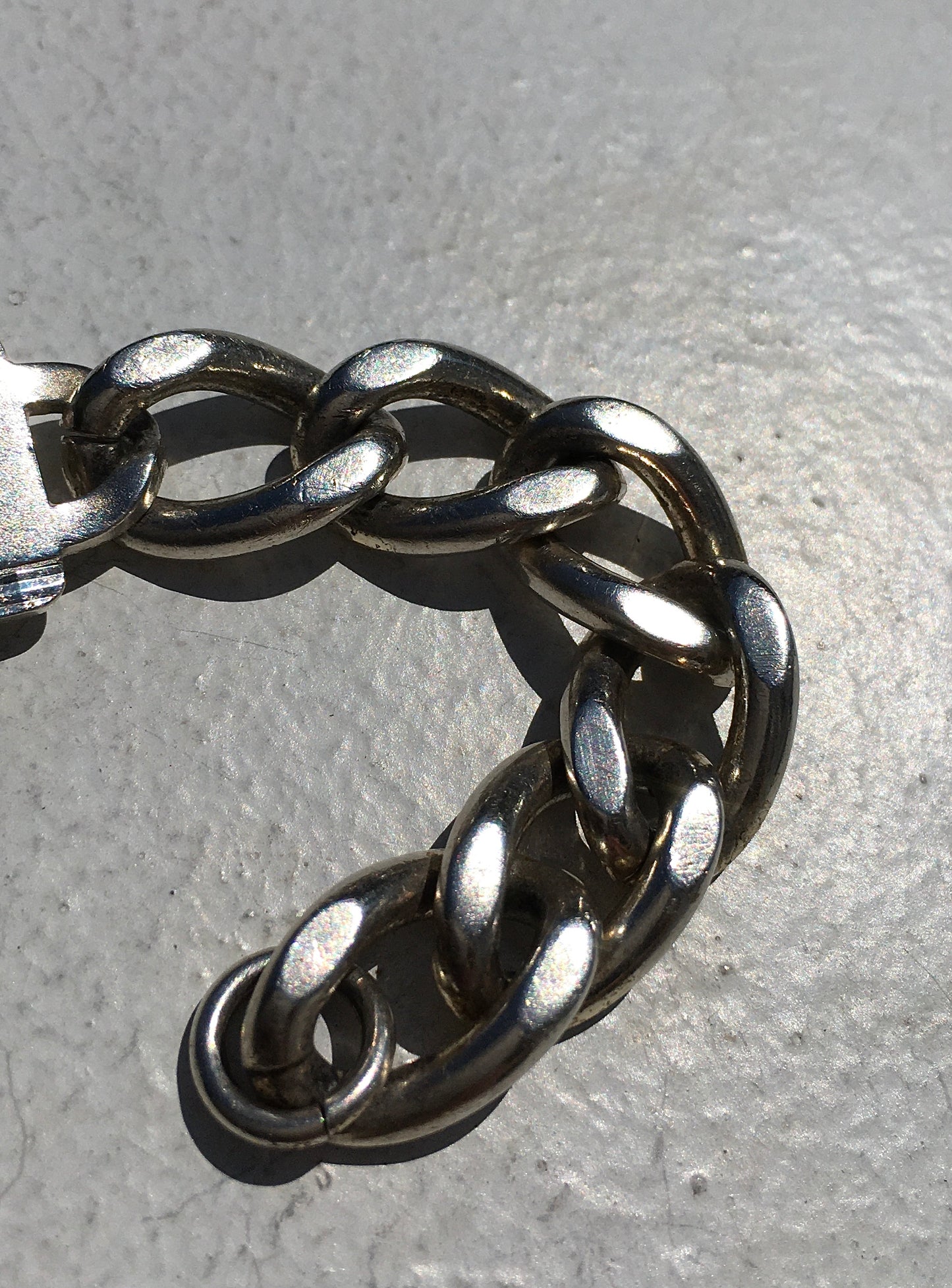 Vintage 1970s Sterling Silver Identity Bracelet