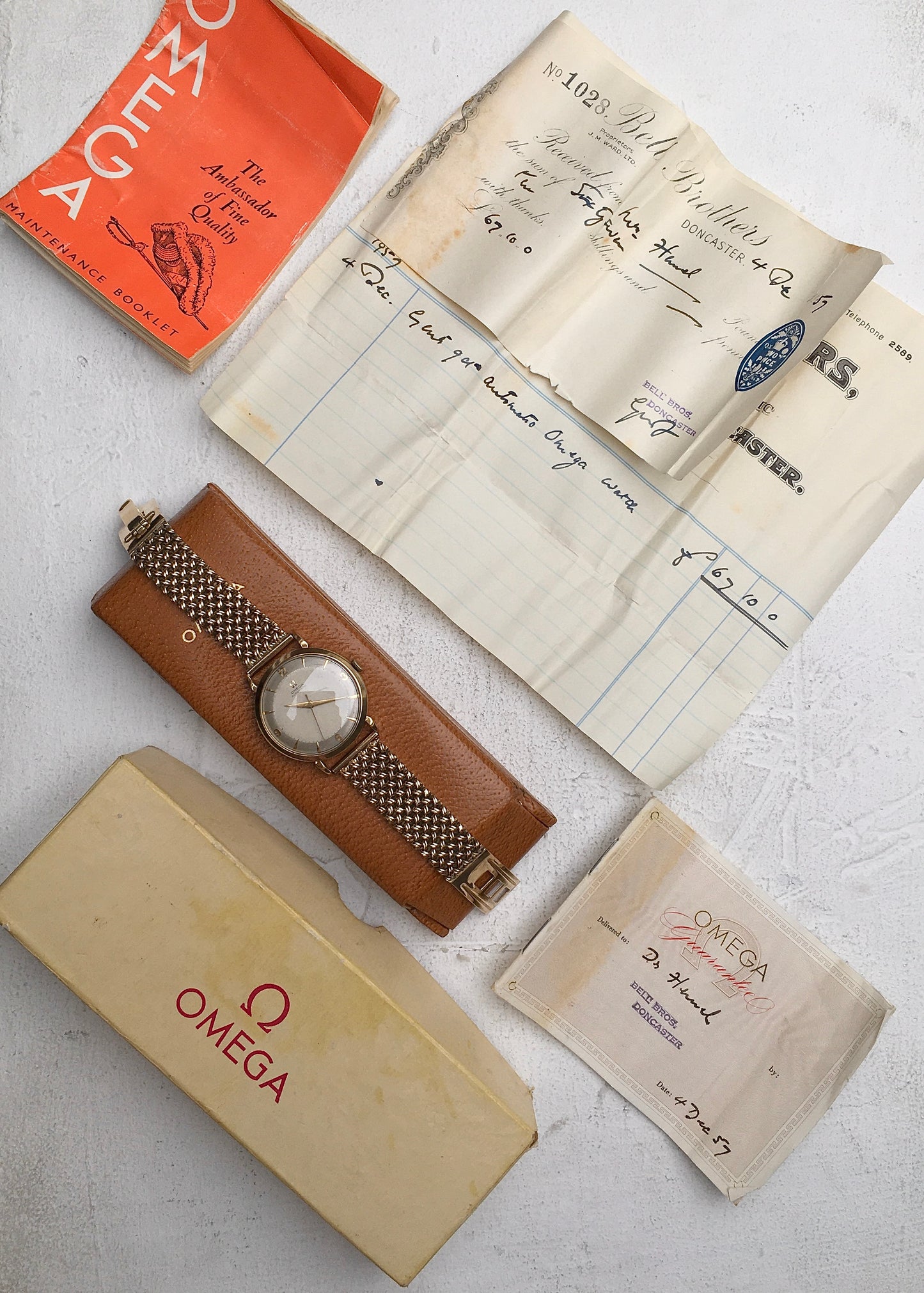 Vintage 1950s 9ct Gold Omega Automatic