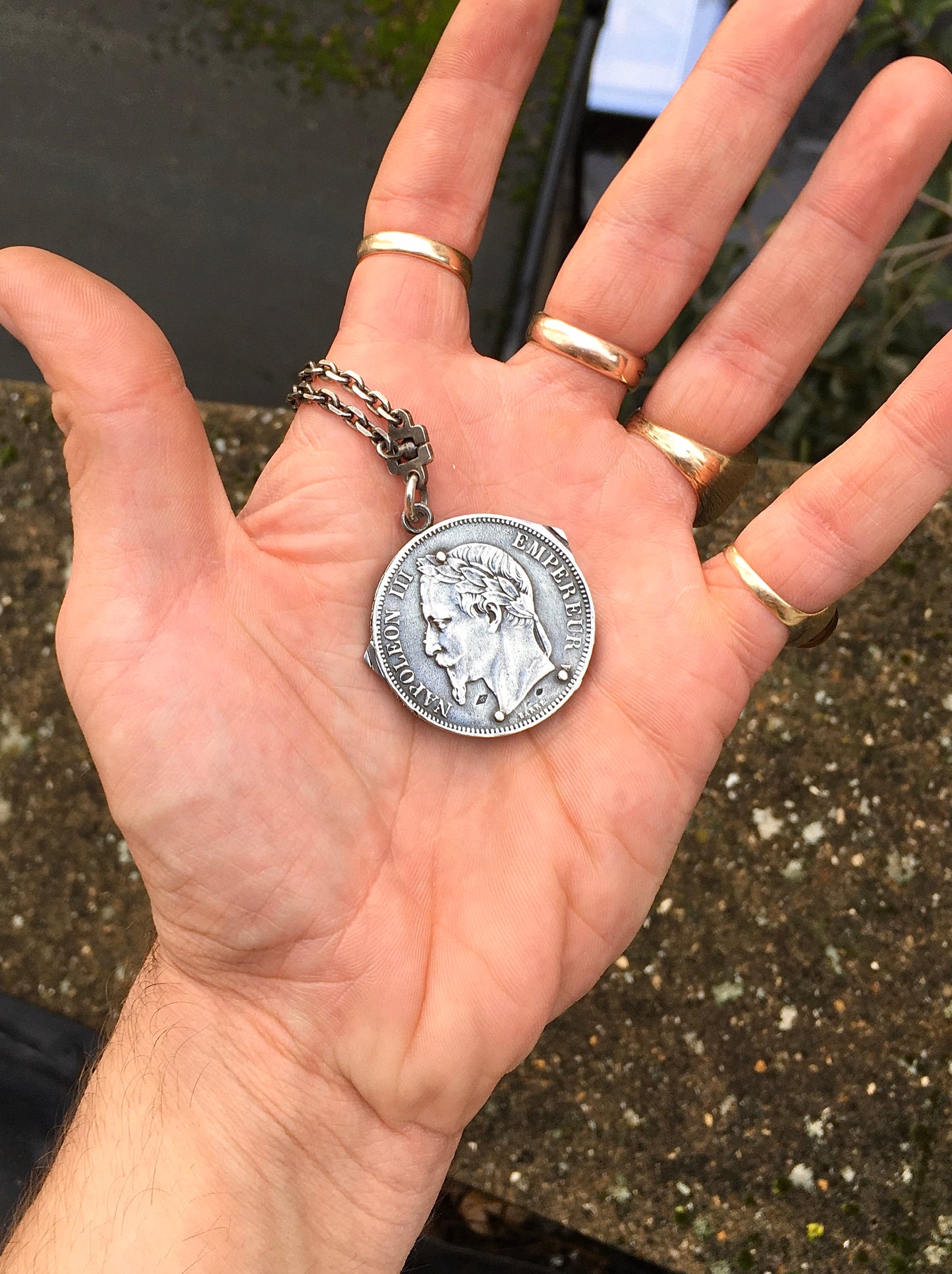 Silver Eloi Pernet 5 Franc Coin Knife