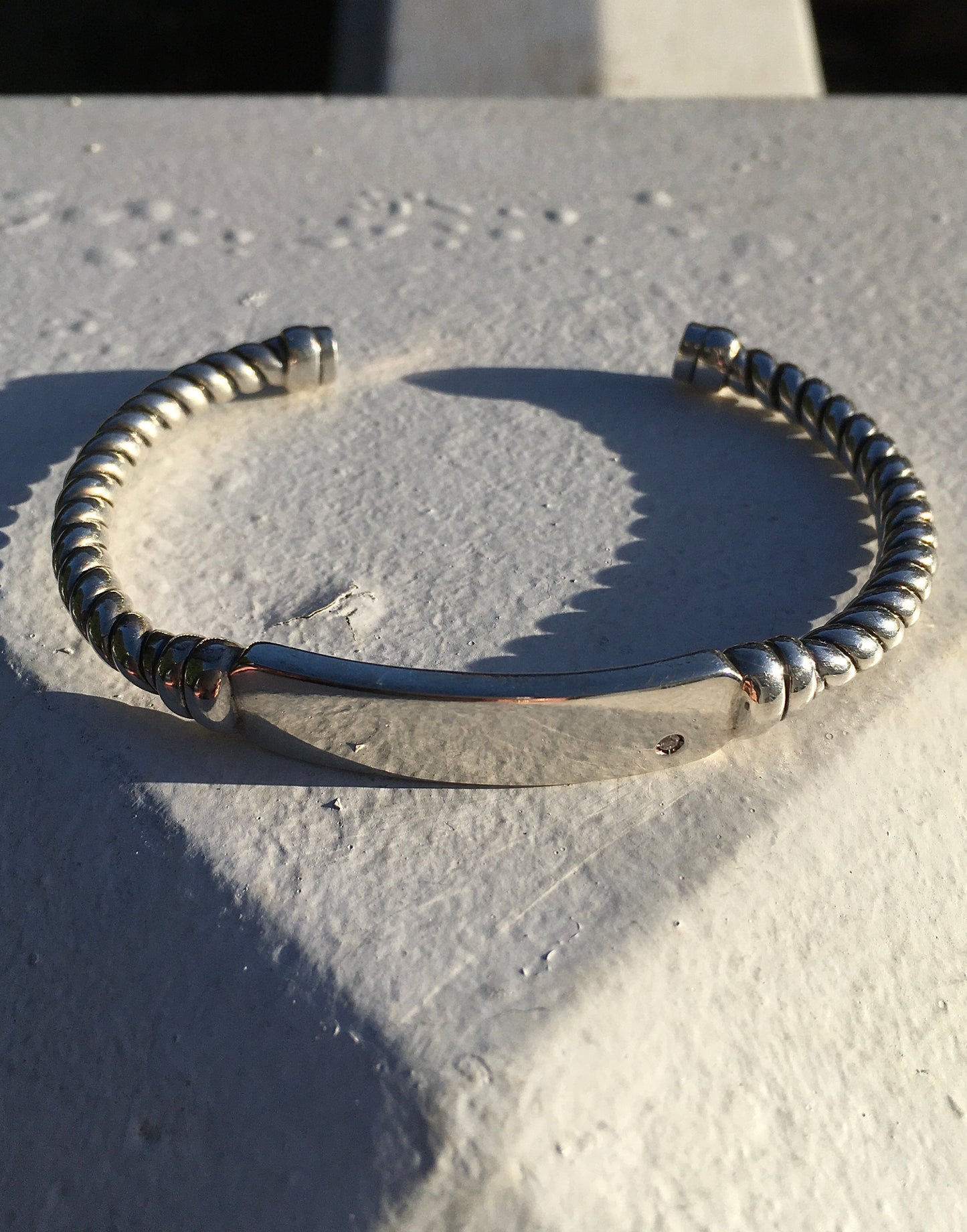 Sterling Silver Torc Bangle