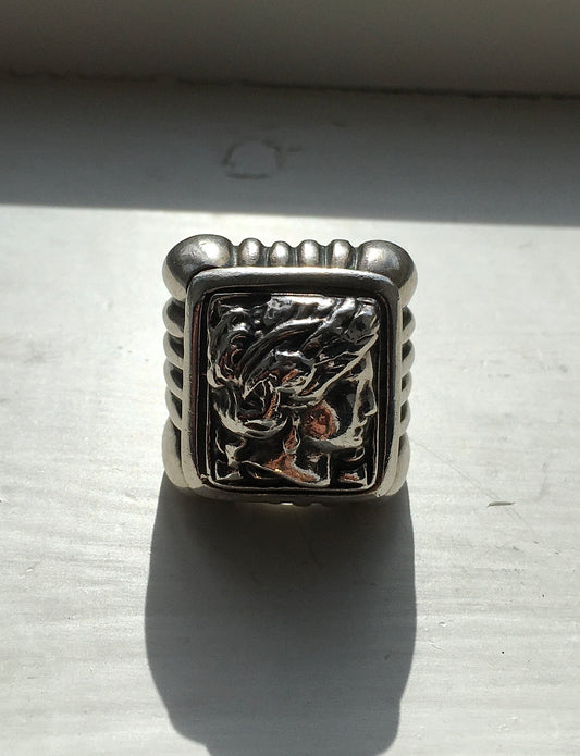 Sterling Silver Relief Ring