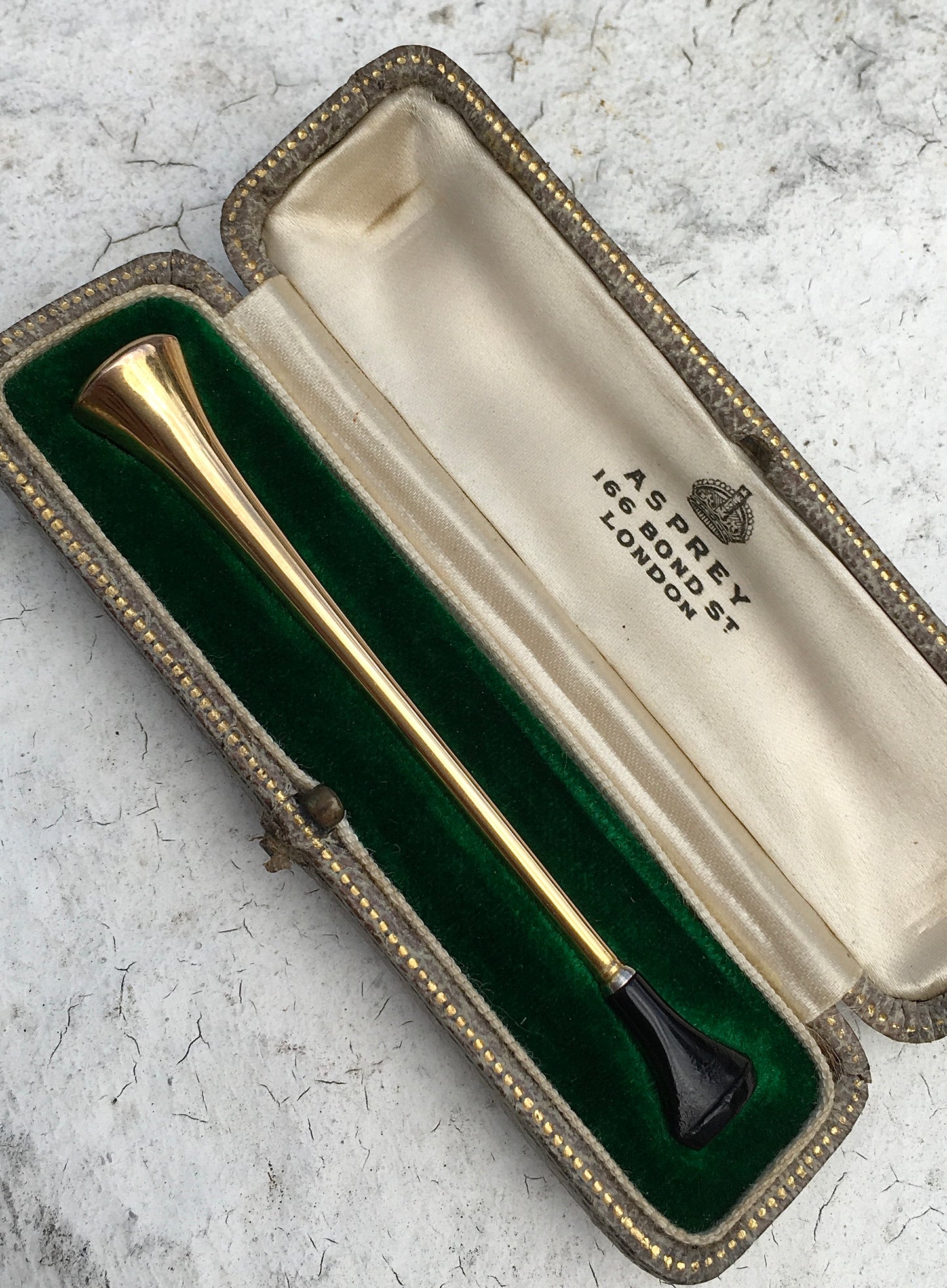 Antique Gold & Platinum Asprey Cheroot Holder