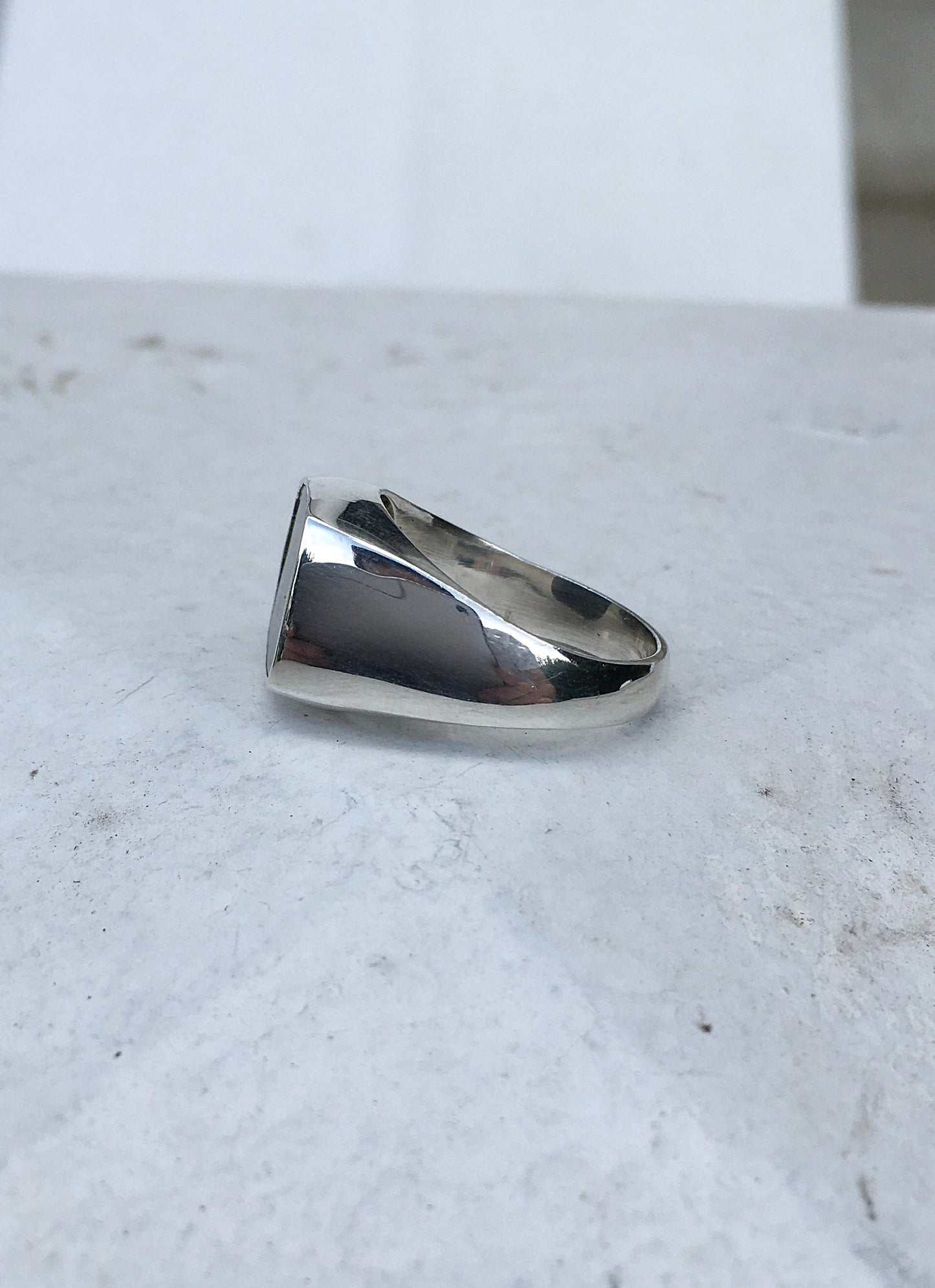 Sterling Silver Bloodstone Signet