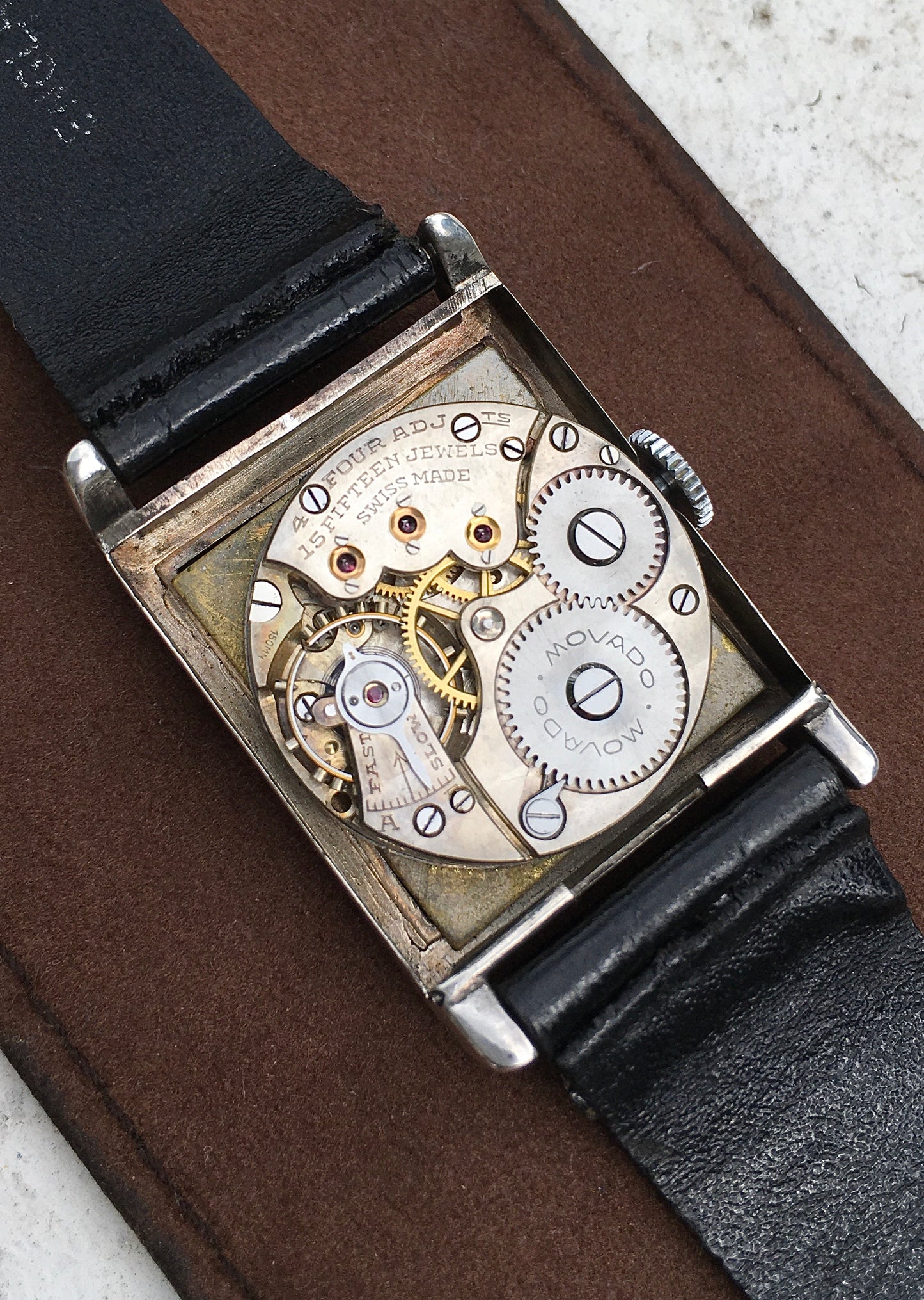 Vintage 1930s Sterling Silver Movado