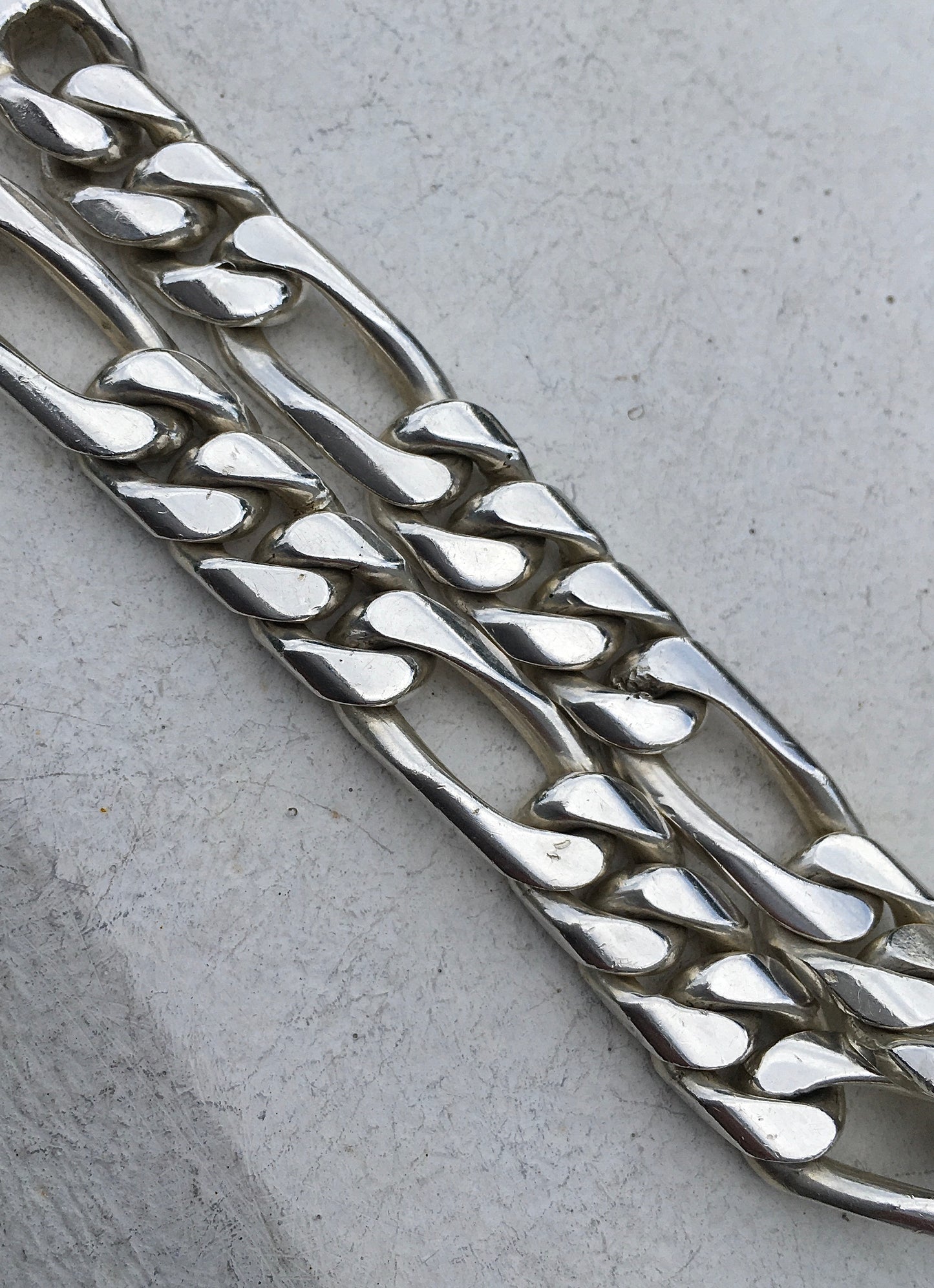 Sterling Silver Figaro Identity Bracelet