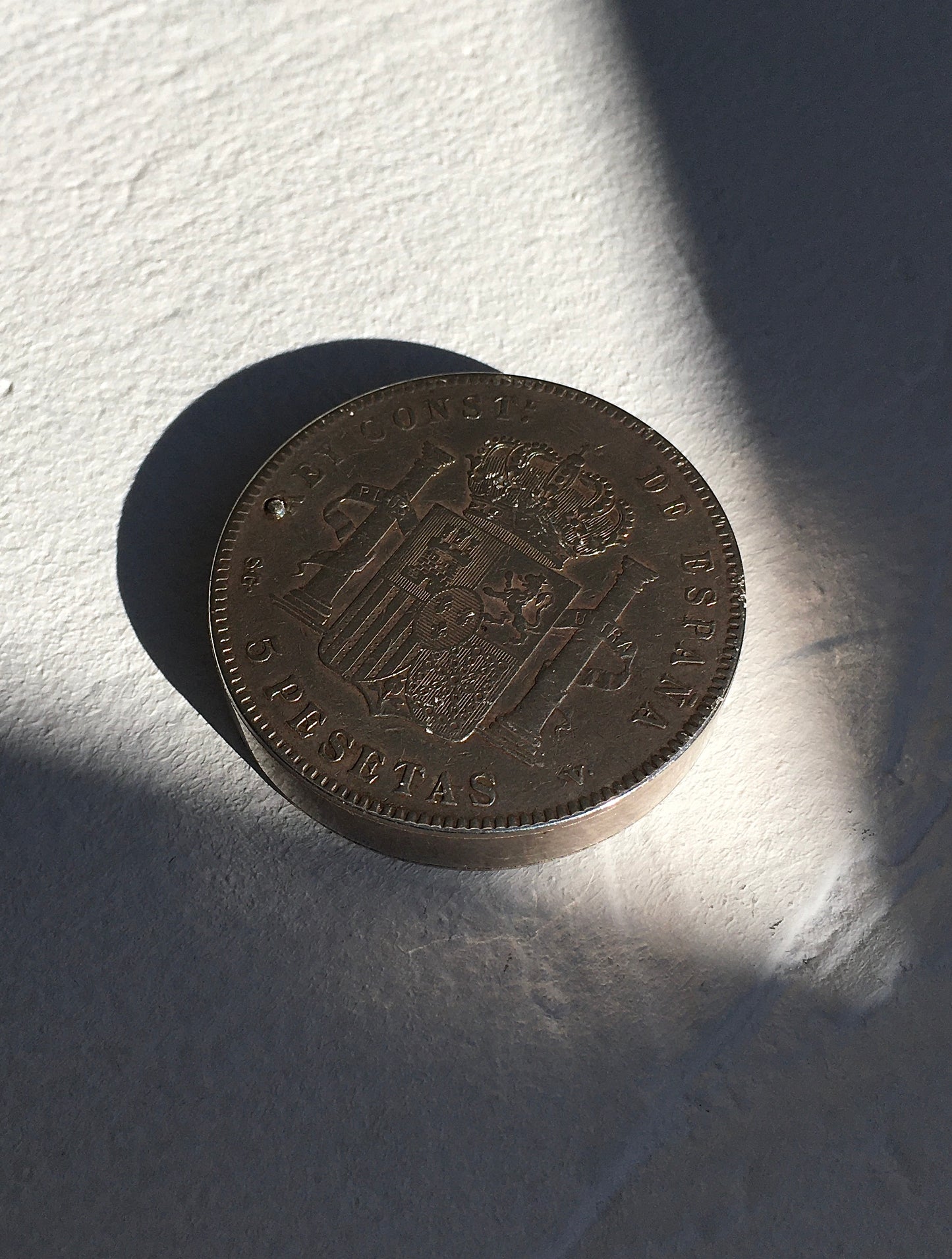Antique Silver Peseta Coin Lighter