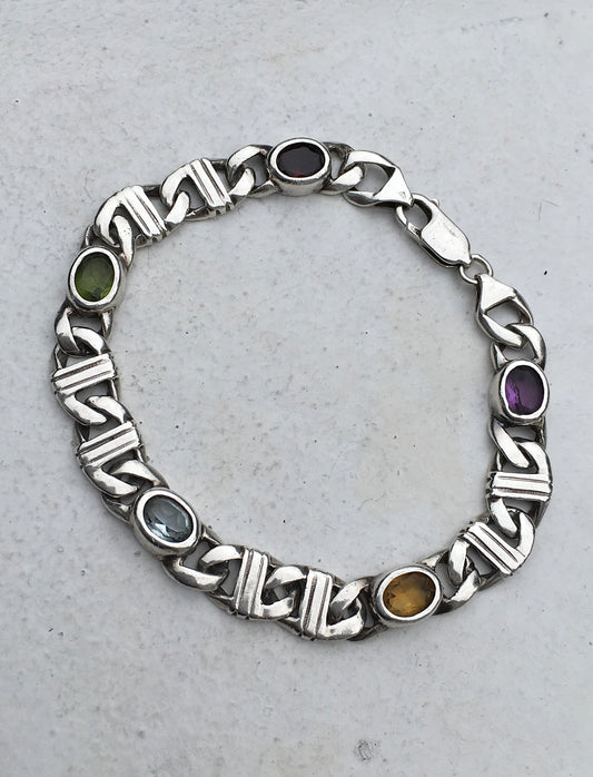 1970s Sterling Silver Mariner Bracelet