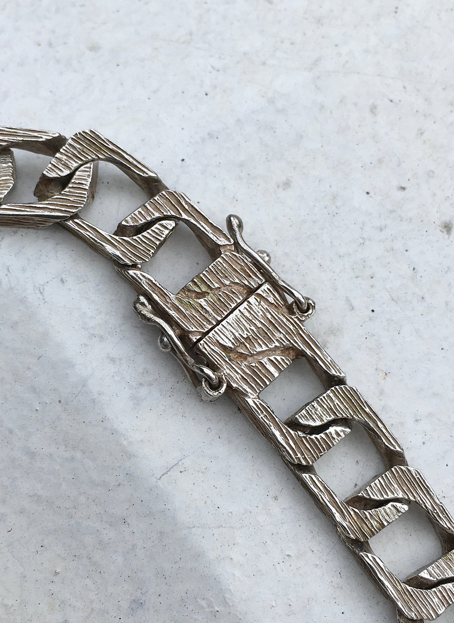 Vintage 1980s Sterling Silver ID Curb