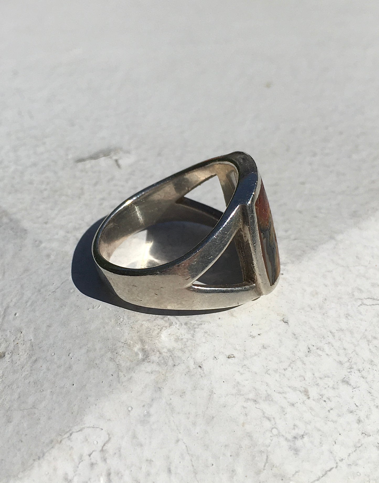 Vintage Sterling Silver Jasper Ring