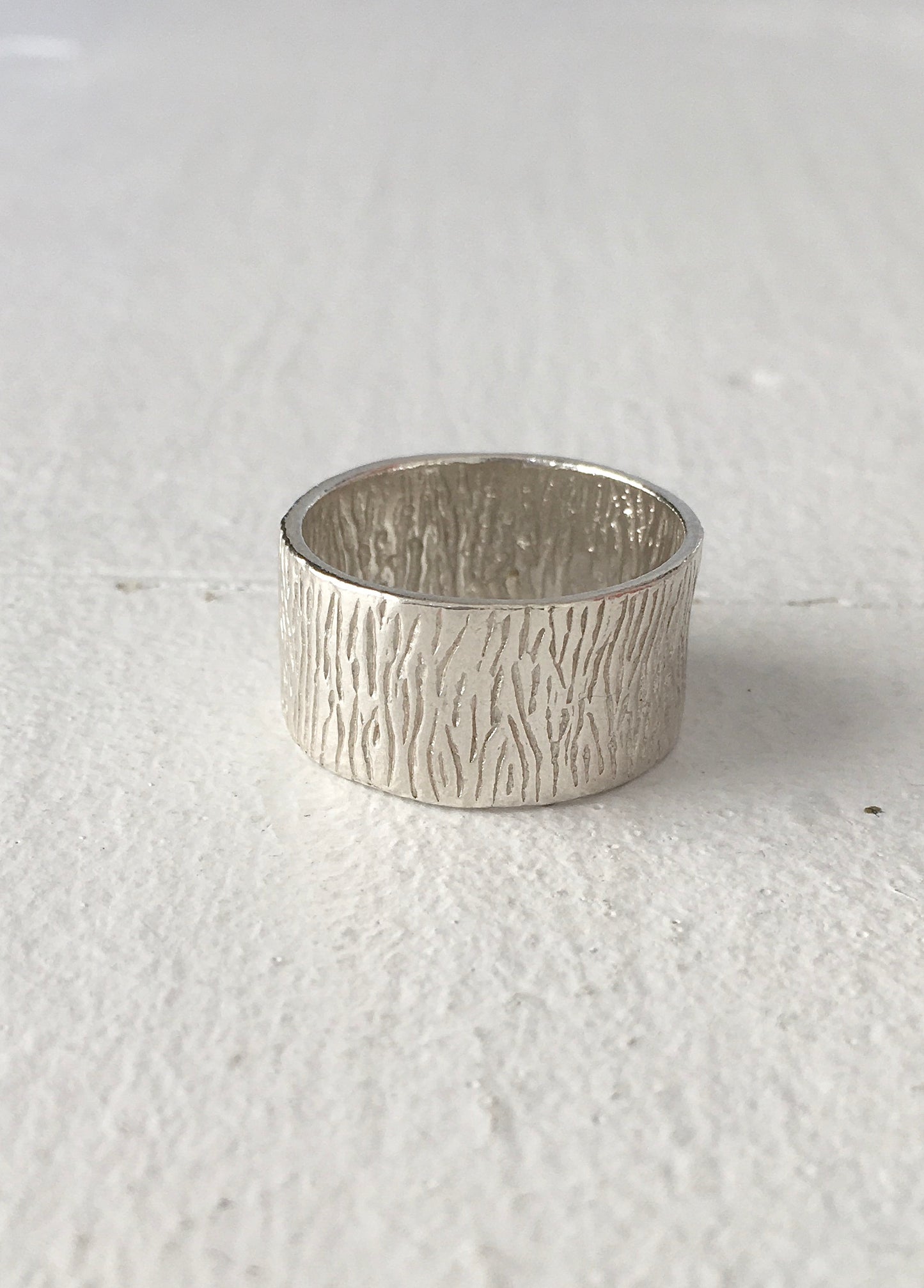 Sterling Silver Bark Ring