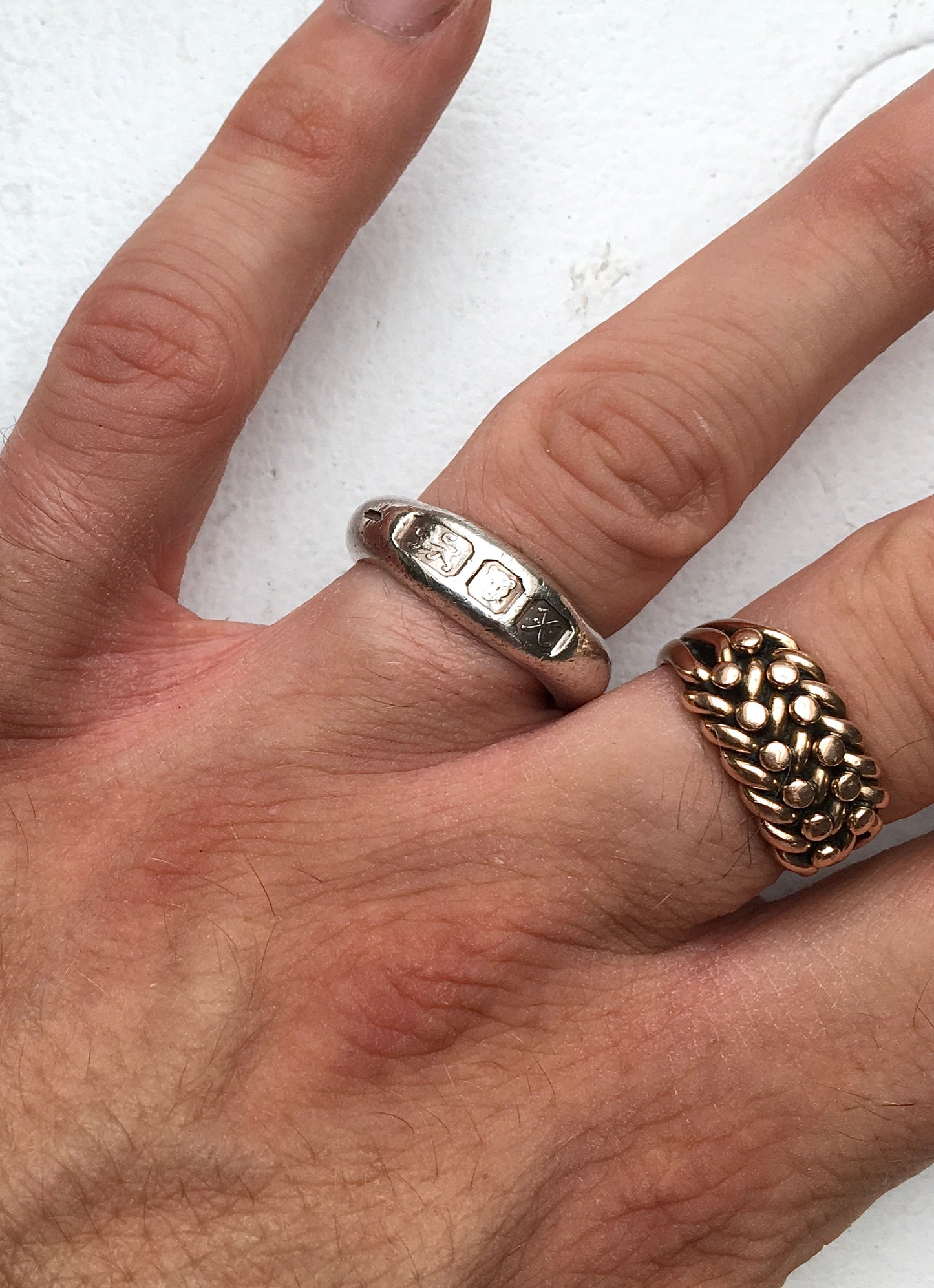1990s Sterling Silver Hallmark Ring