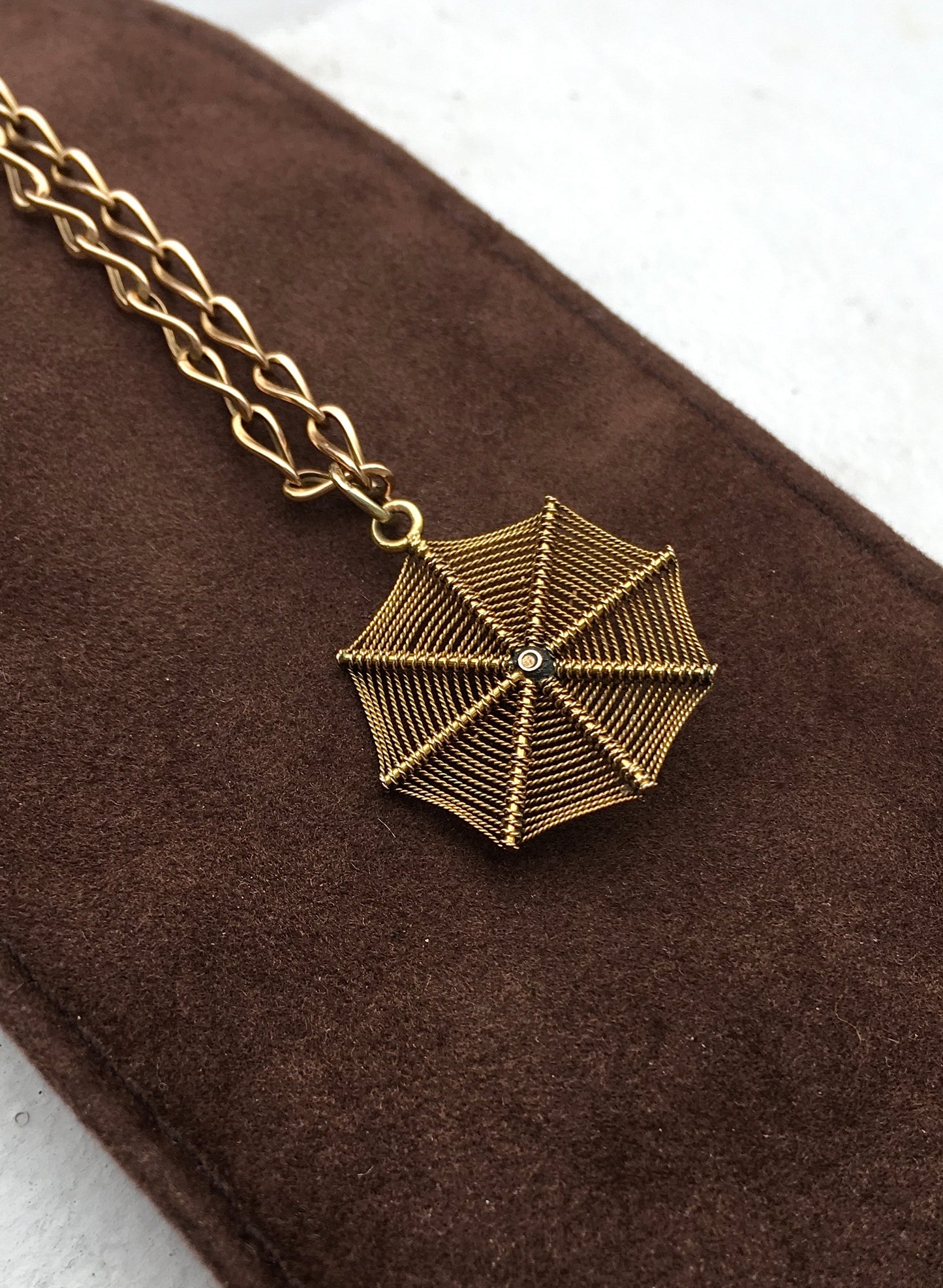 9ct Gold Spiderweb Necklace