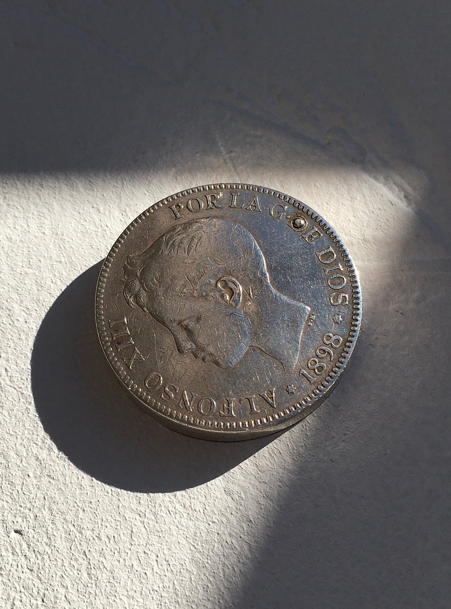 Antique Silver Peseta Coin Lighter