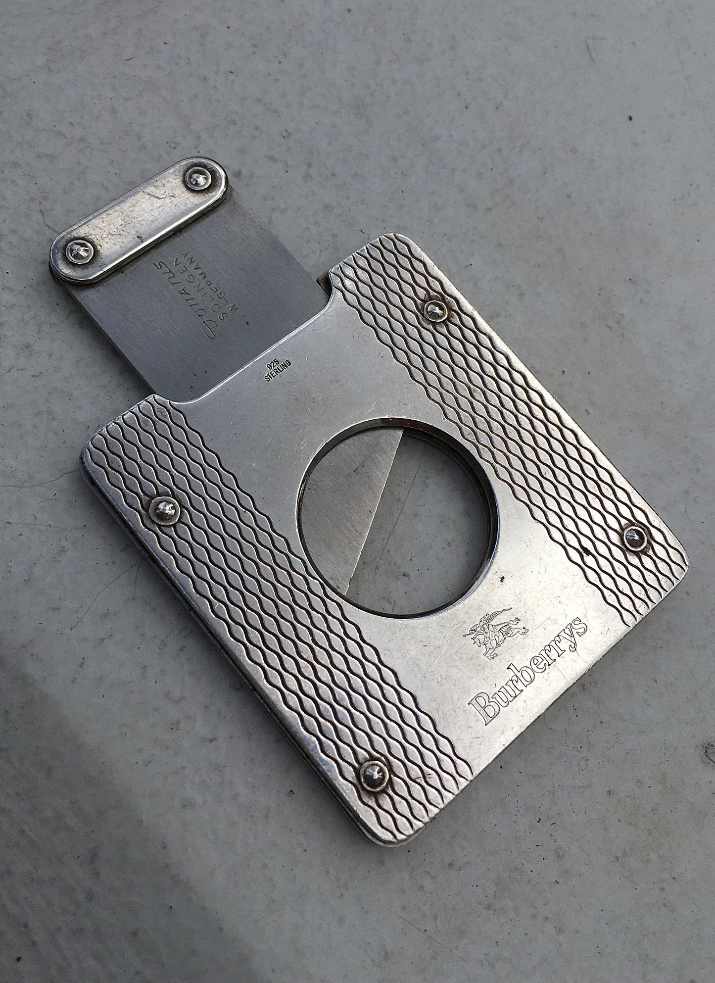 Vintage Sterling Silver Burberry’s Cigar Cutter