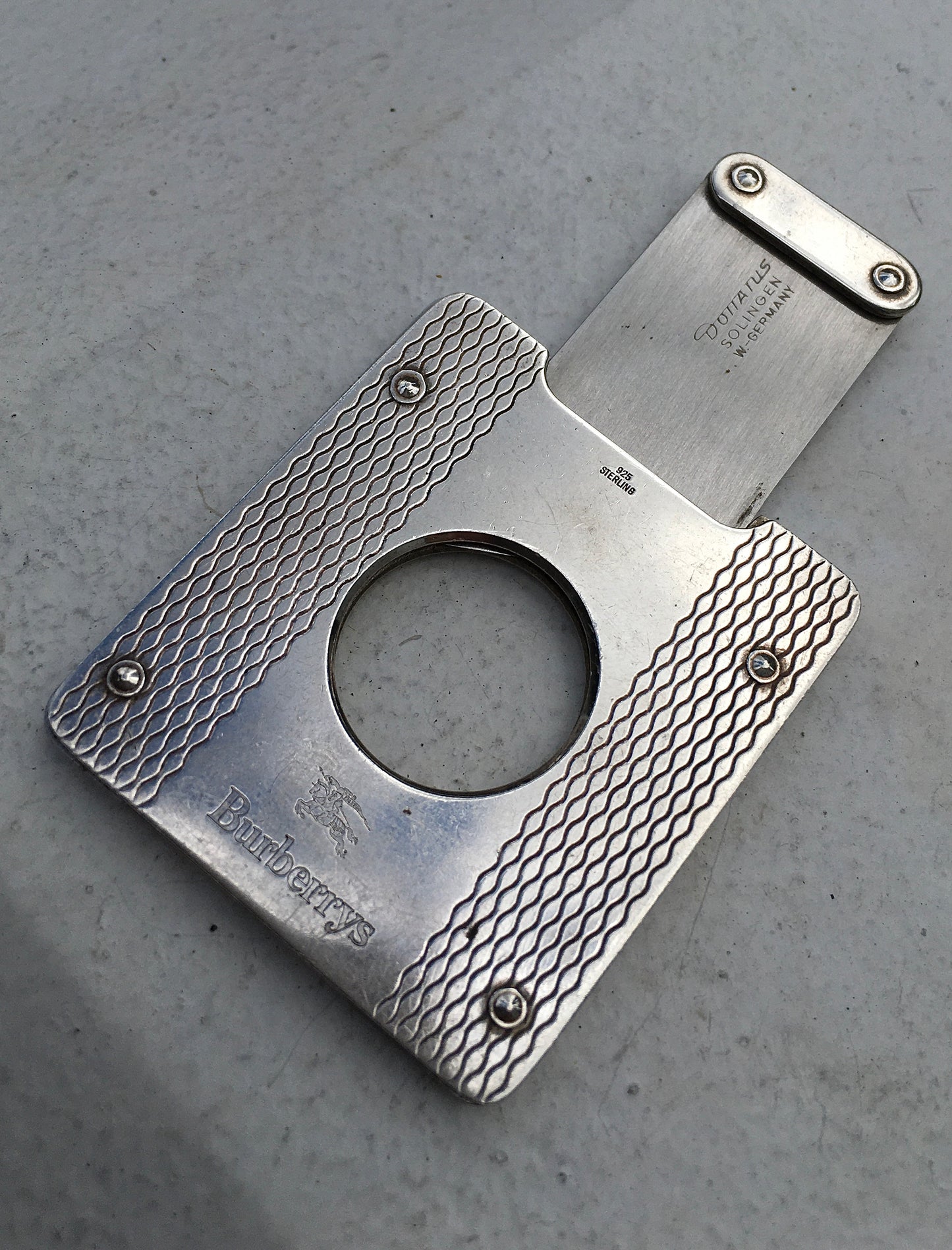 Vintage Sterling Silver Burberry’s Cigar Cutter