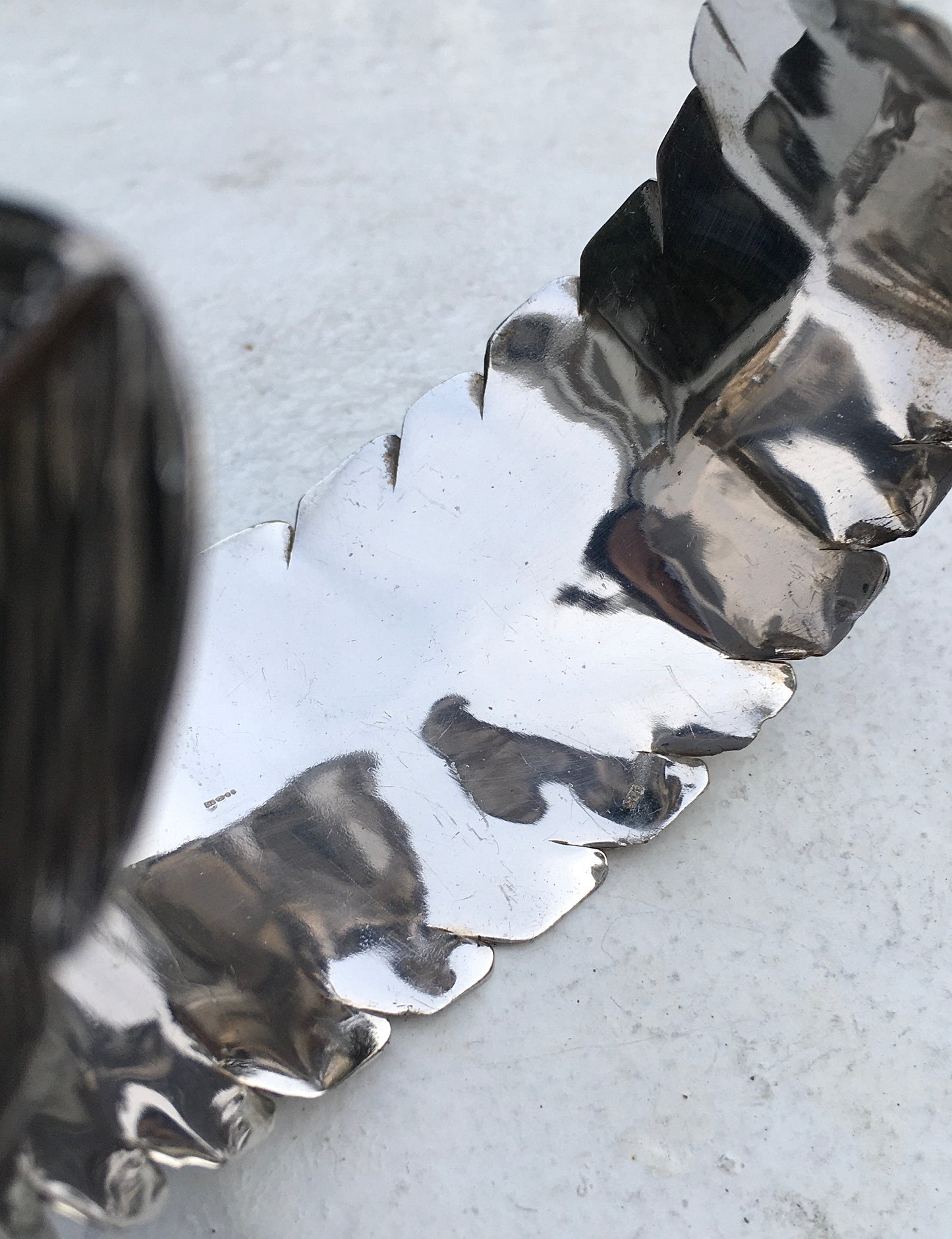 Sterling Silver Feather Bangle