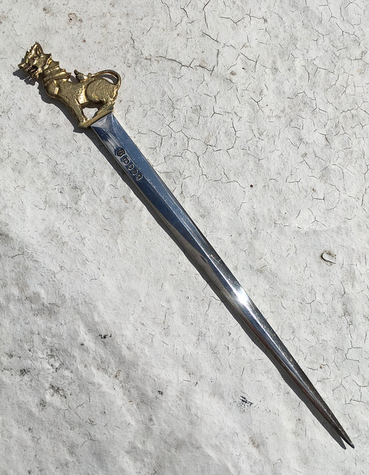 Vintage 1970s Sterling Silver Algernon Asprey Letter Opener
