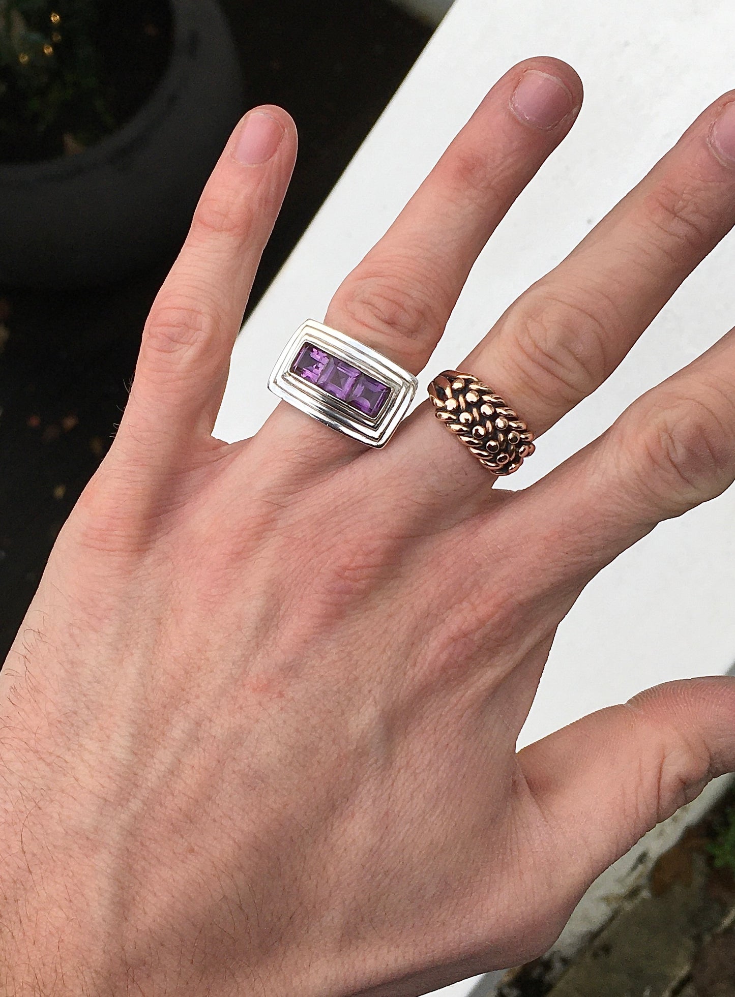 Sterling Silver x Amethyst Ring