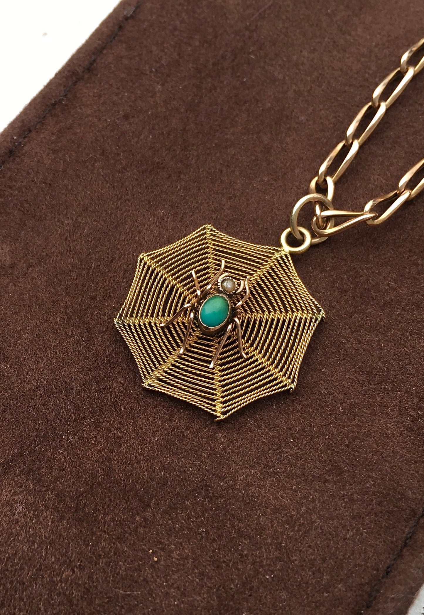 9ct Gold Spiderweb Necklace