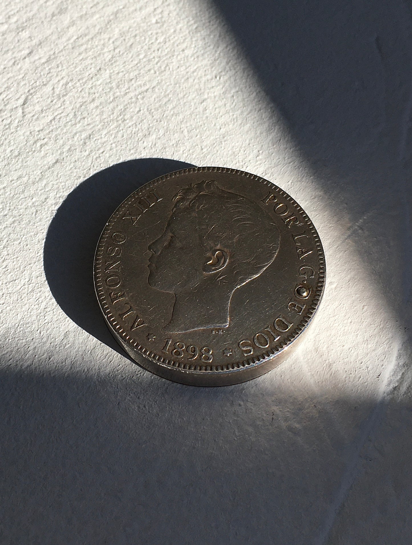 Antique Silver Peseta Coin Lighter