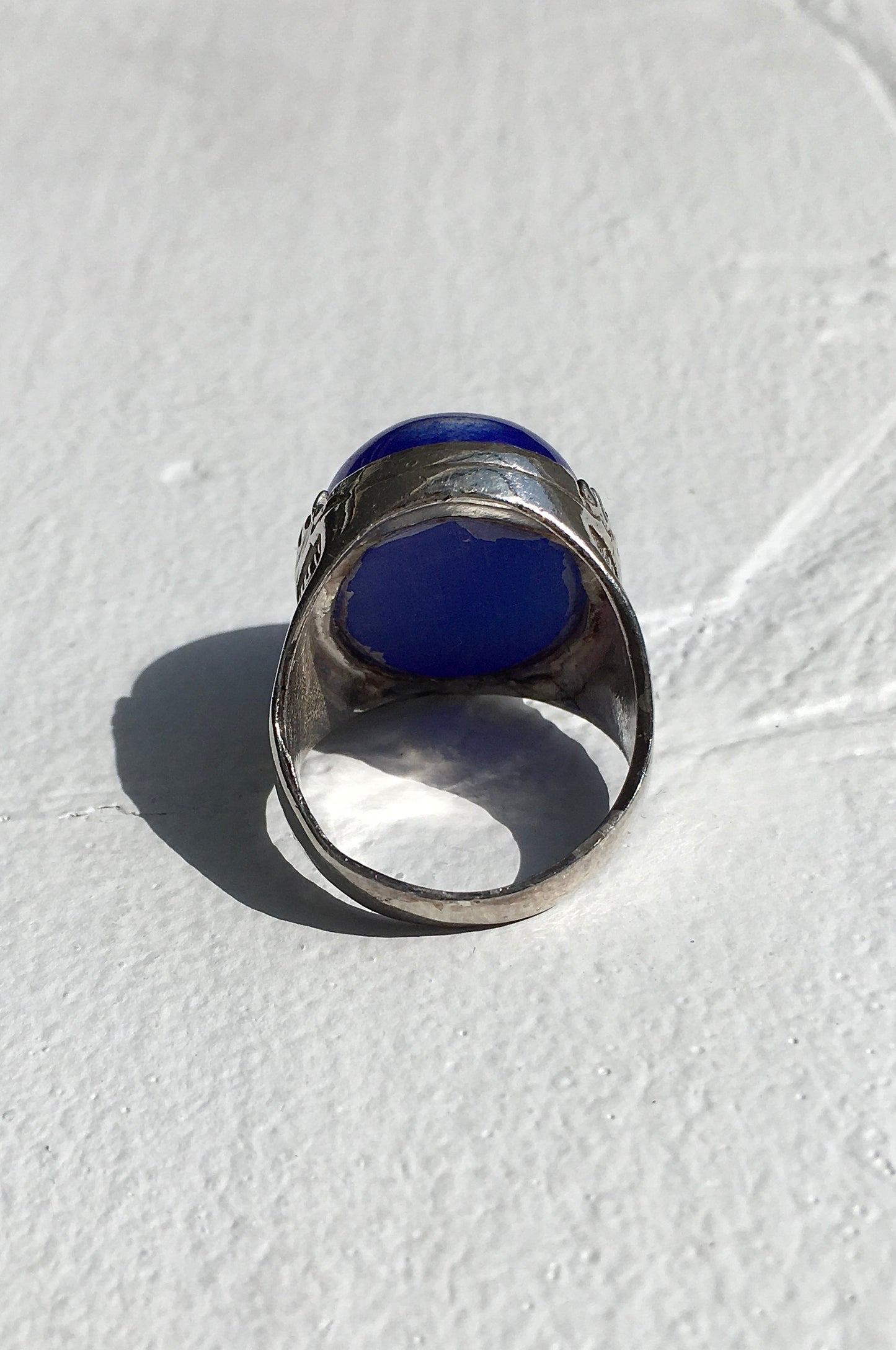 Sterling Silver Blue Cabochon