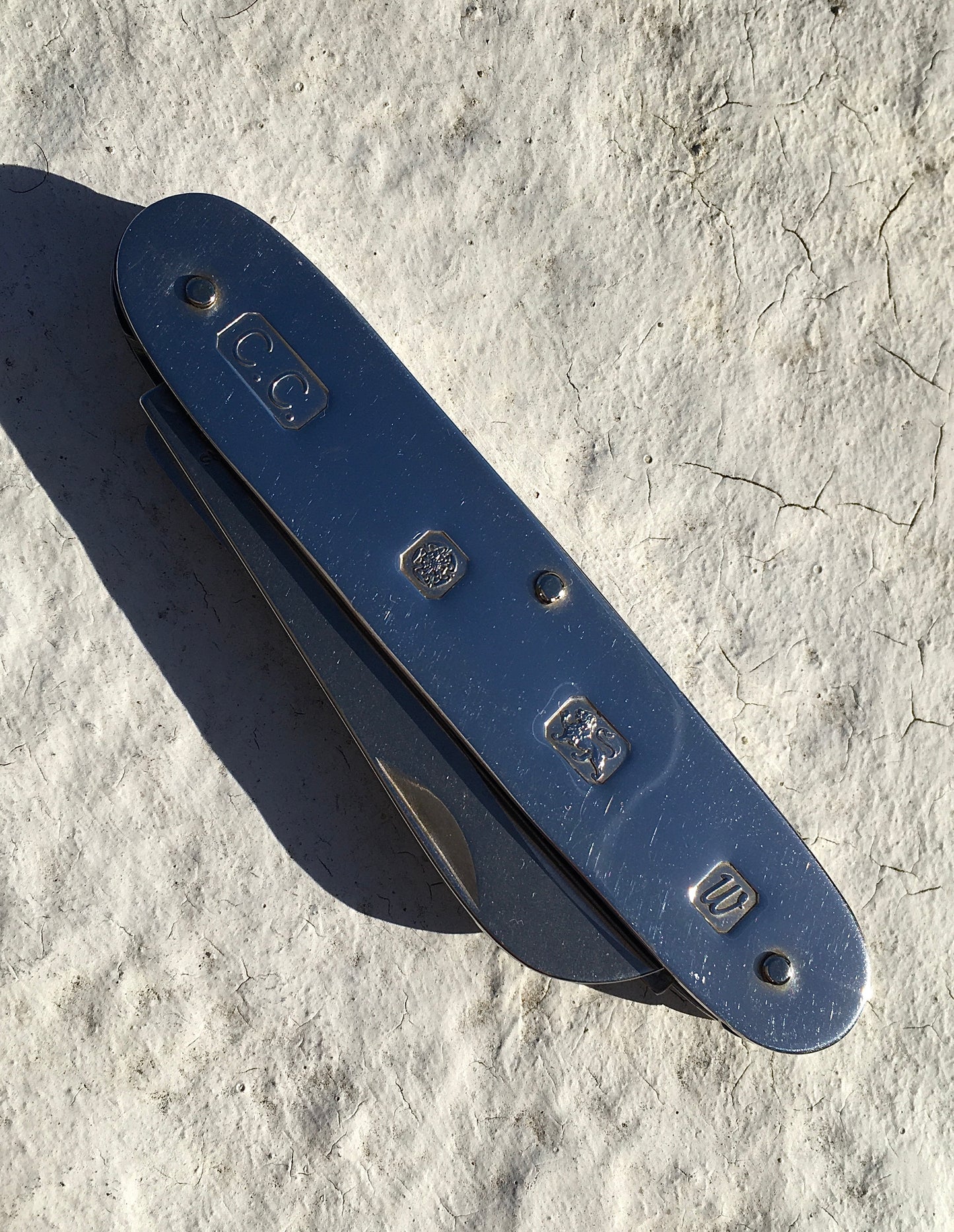 Large Sterling Silver Pocket Knife