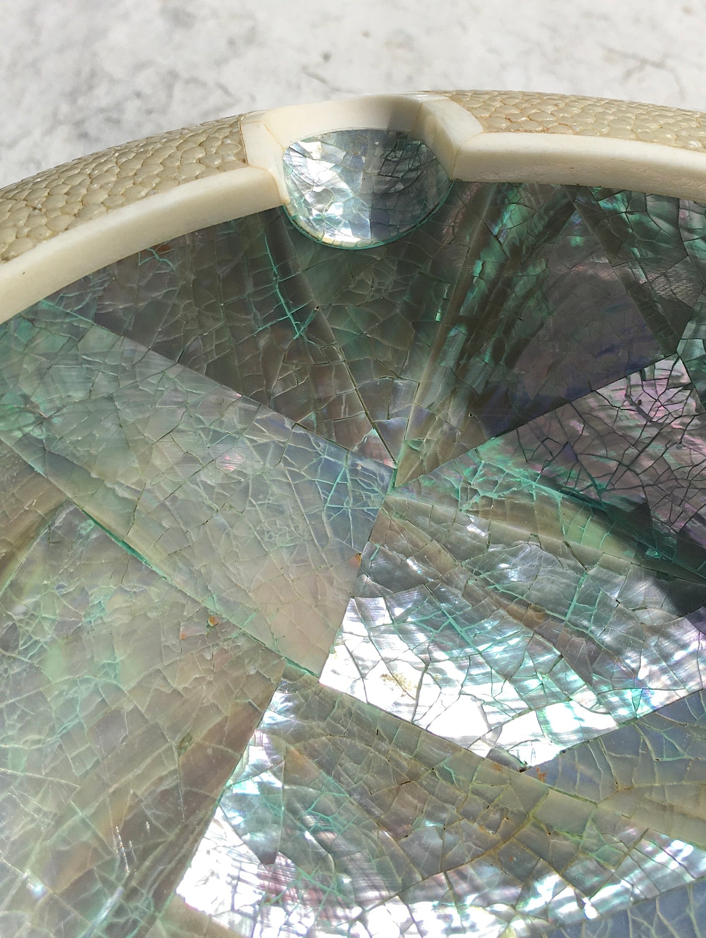 Shagreen & Shell Cigar Ashtray