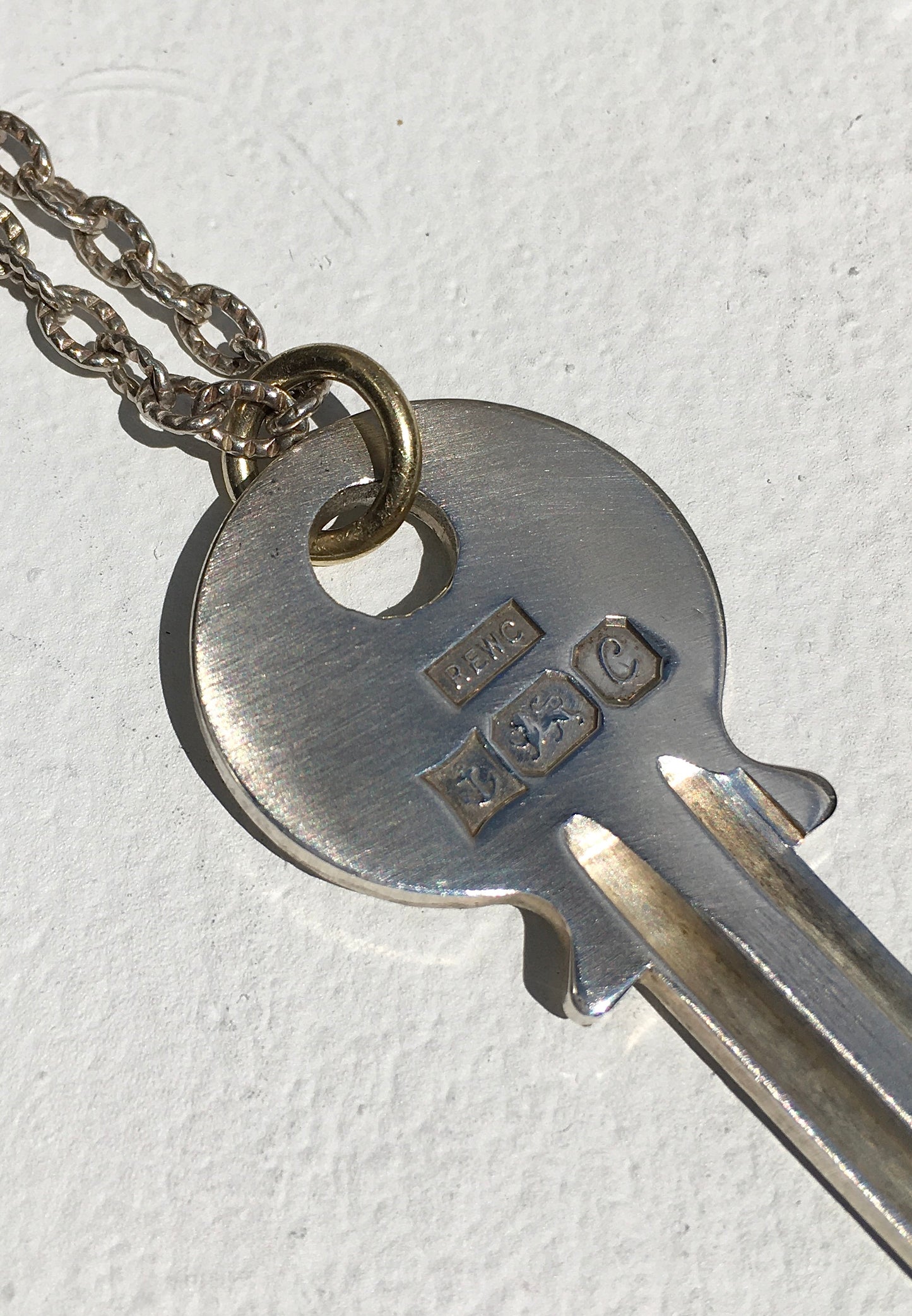 Sterling Silver Jubilee Key Necklace