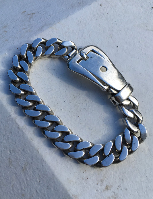Vintage Sterling Silver Buckle Bracelet