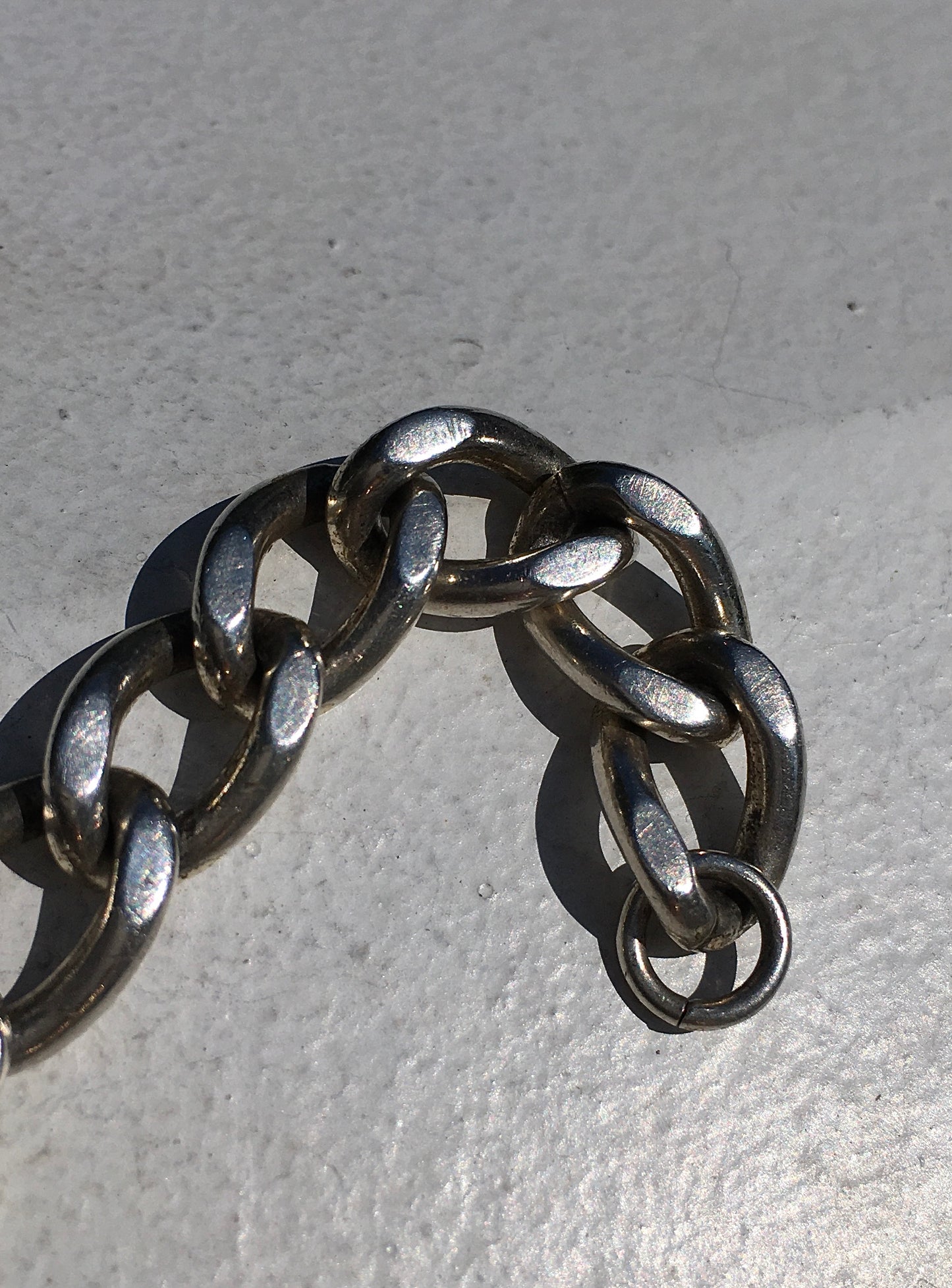 Vintage 1970s Sterling Silver Identity Bracelet