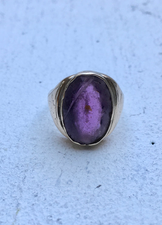 Vintage 9ct Gold x Amethyst Ring