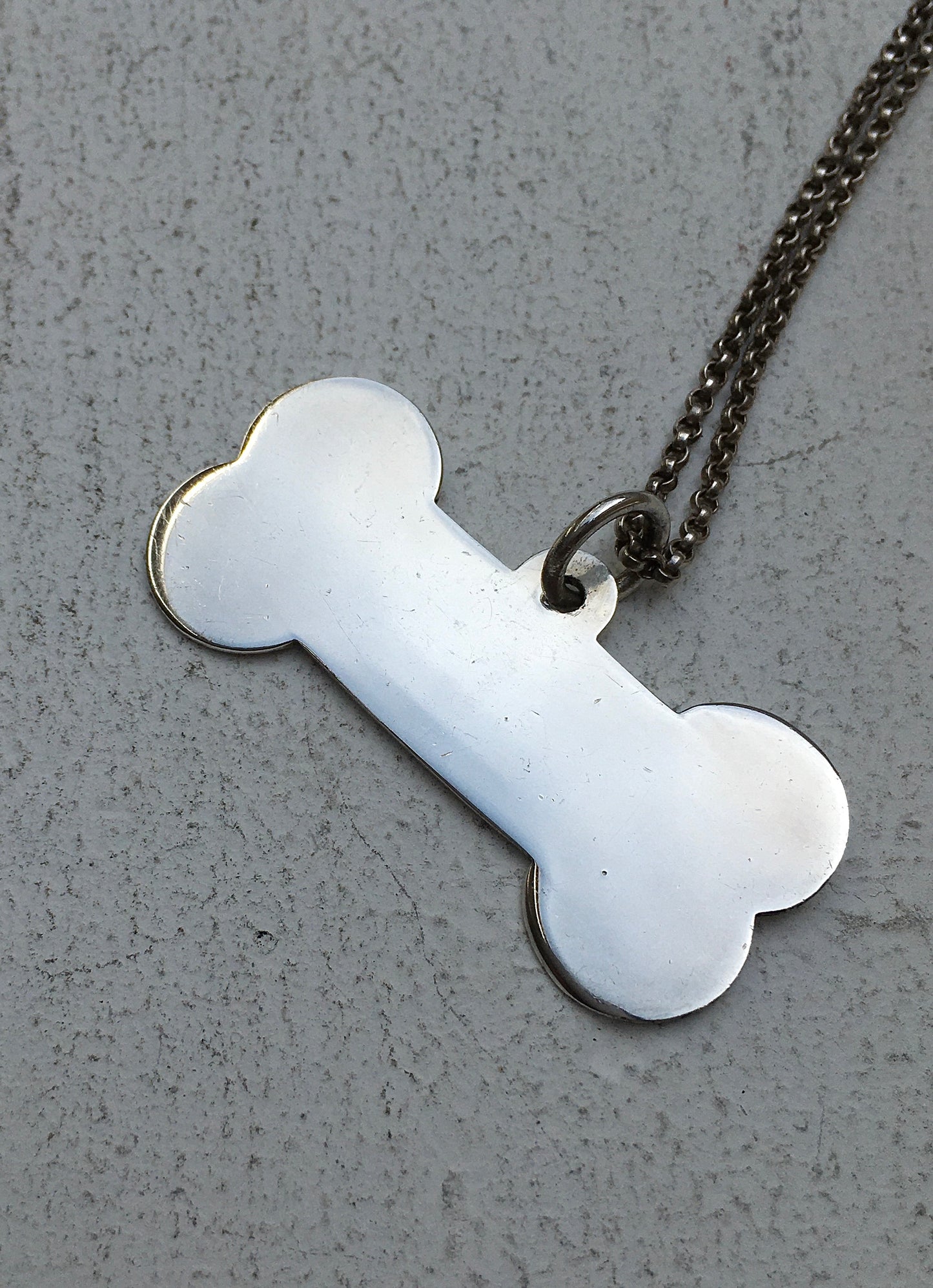 Sterling Silver Bone Necklace