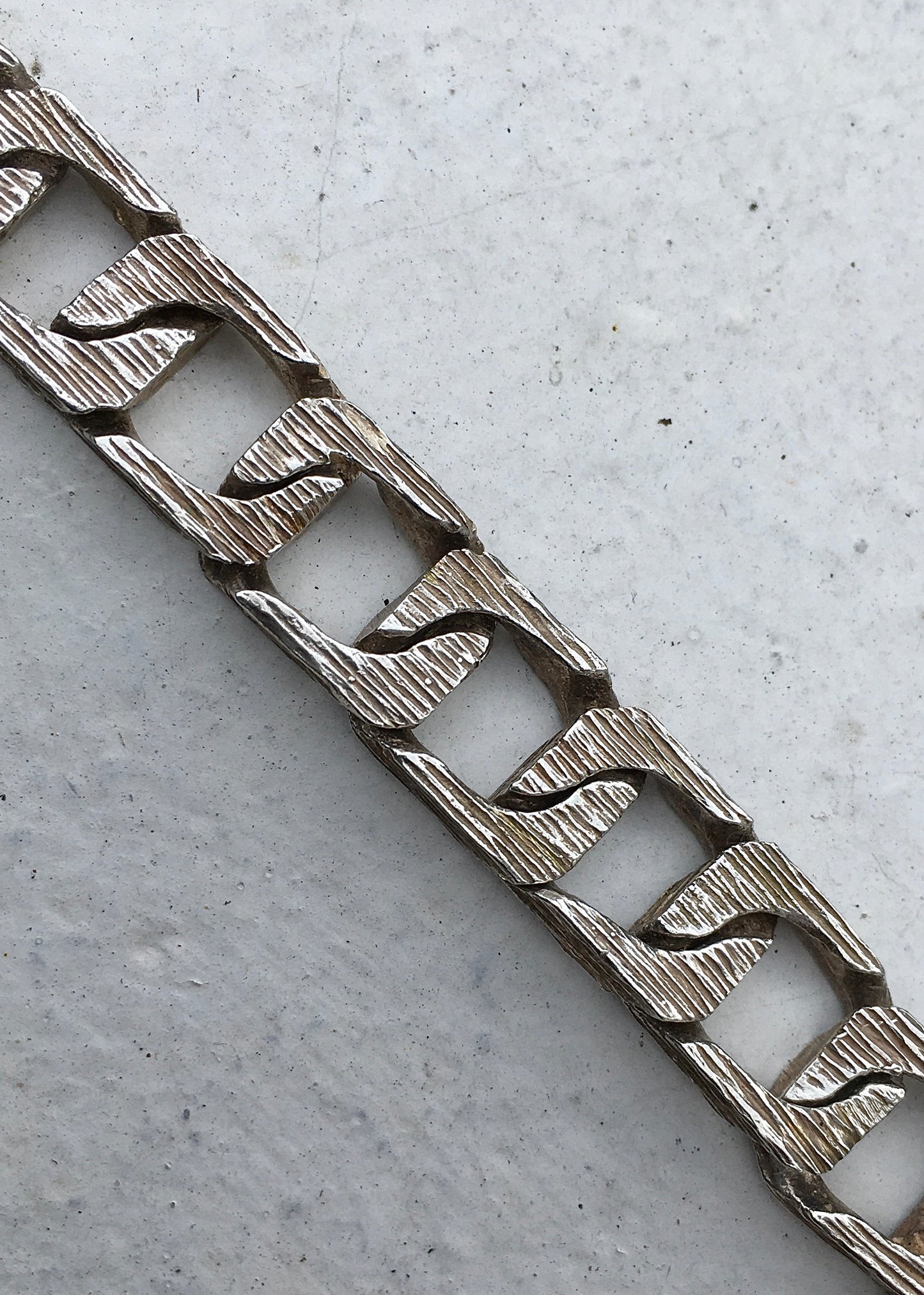 Vintage 1980s Sterling Silver ID Curb